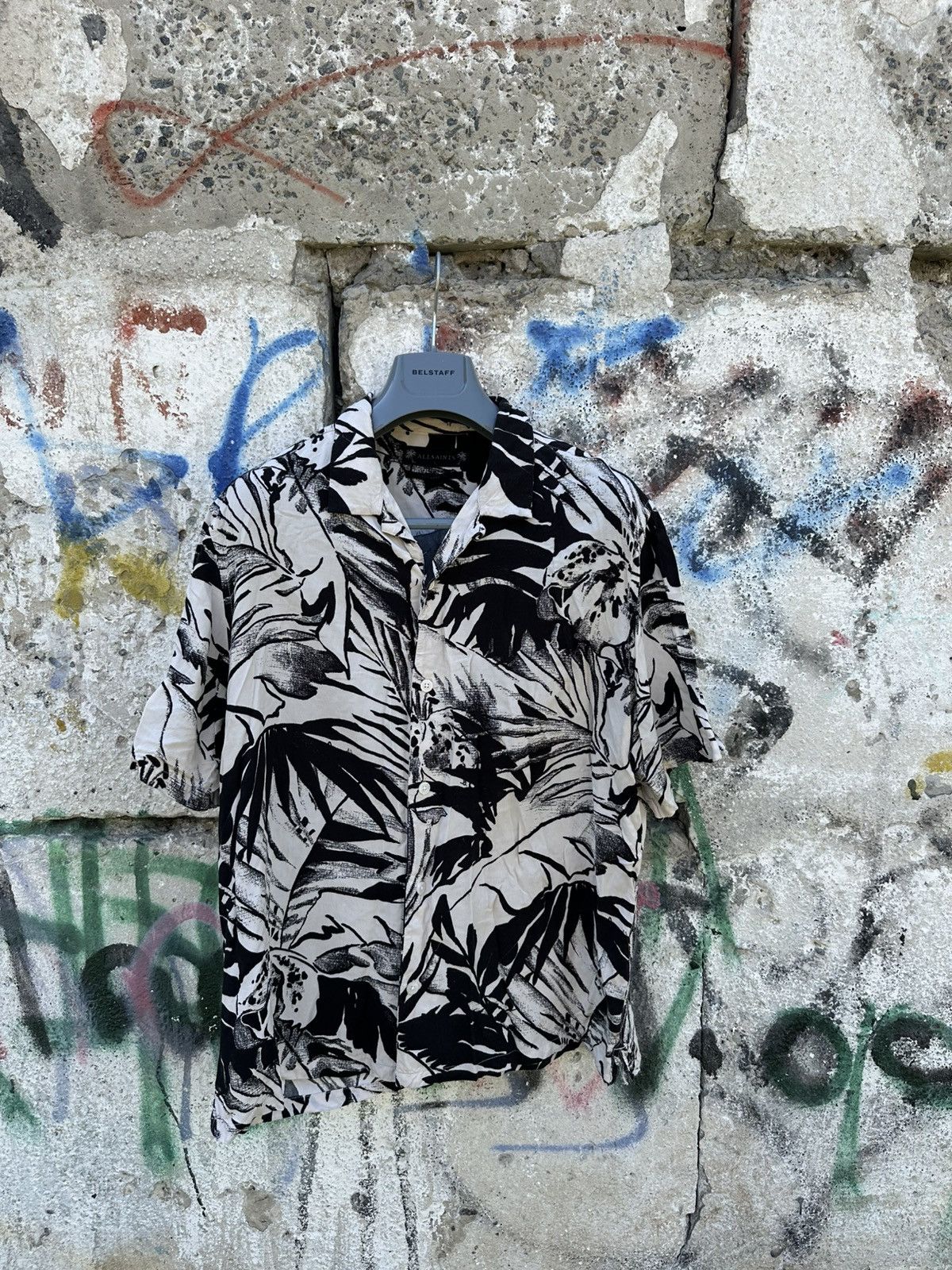 Allsaints × Japanese Brand All Saints Shirt White Oriental Bird Pattern Hawaiian Lanai Size US L / EU 52-54 / 3 - 1 Thumbnail
