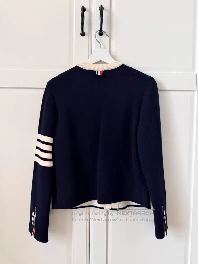 Thom Browne Thom Browne Wool Knit Cardigan, Navy Size XS / US 0-2 / IT 36-38 - 3 Thumbnail