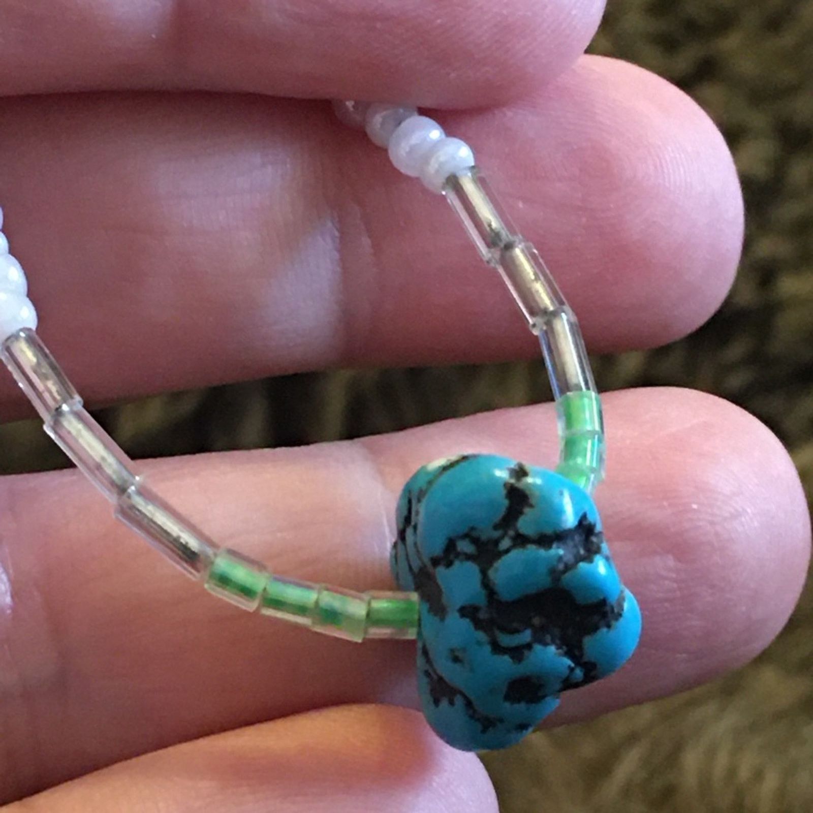 Jewelry Boutique handcrafted rough turquoise bead necklace Size ONE SIZE - 6 Thumbnail