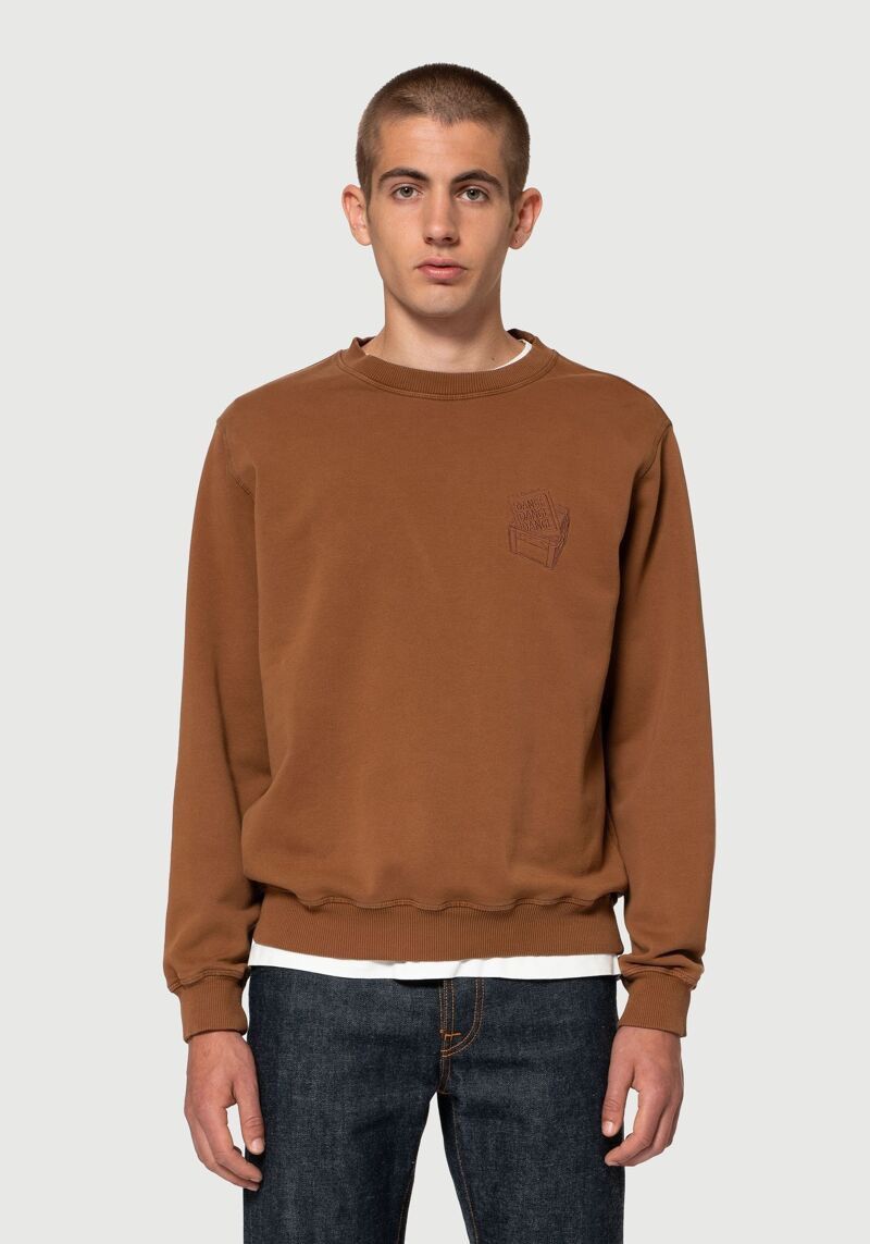 Nudie Jeans Lasse Dance Dance Dance Stone Washed Crewneck Sweatshirt Size US XL / EU 56 / 4 - 3 Thumbnail