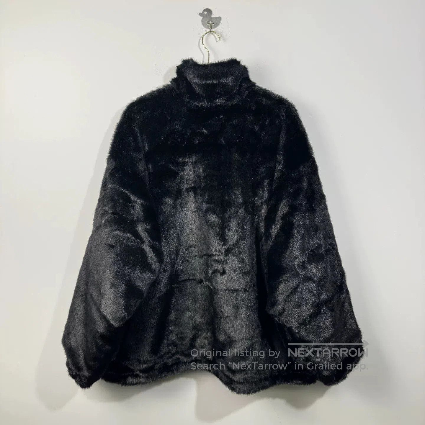 Balenciaga Balenciaga Black Fur Coat with Sleeve Logo. Size US M / EU 48-50 / 2 - 2 Thumbnail