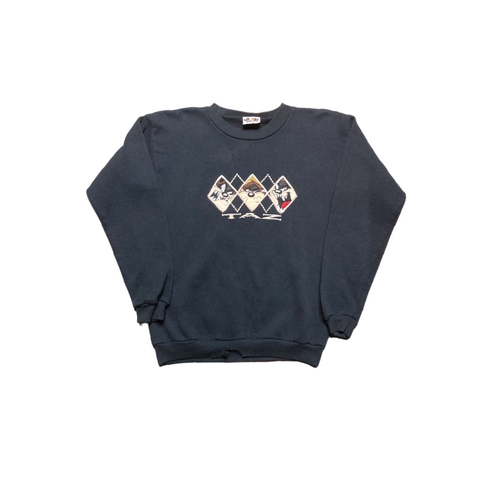 Vintage VINTAGE Sweatshirt Looney Tunes Taz Embroidered Cartoon Black Small Mens Pullover Crewneck Size US S / EU 44-46 / 1 - 1 Thumbnail