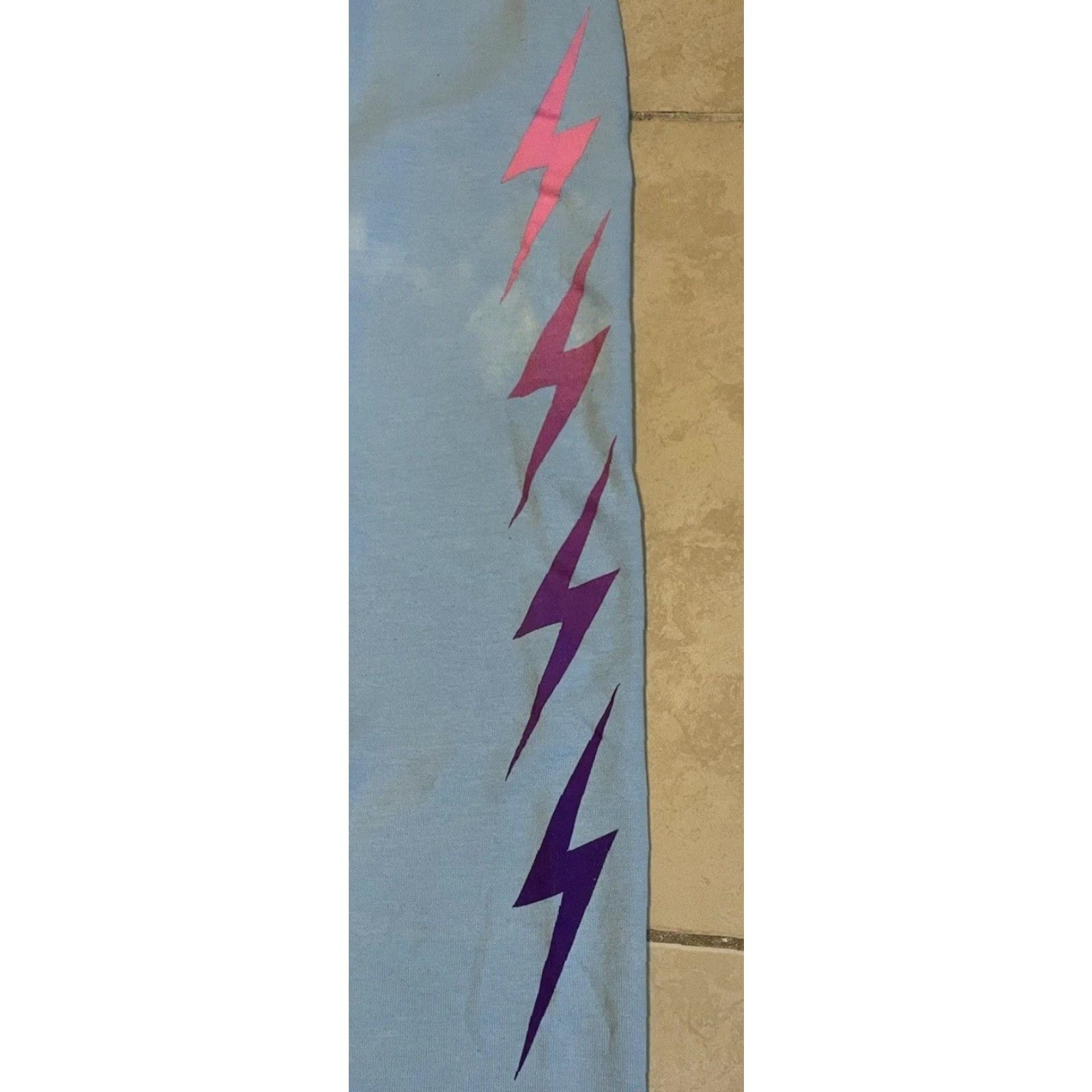 Aviator Nation Aviator Nation Sweatpants Faded Lightning Bolt Blue S USA Women Size 28" / US 6 / IT 42 - 3 Thumbnail