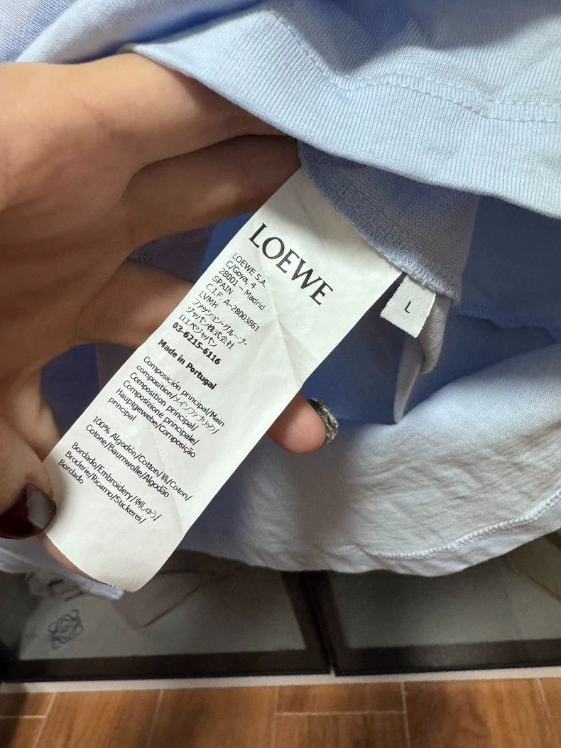 Loewe Loewe Light blue short sleeve T-shirt Size L / US 10 / IT 46 - 4 Thumbnail
