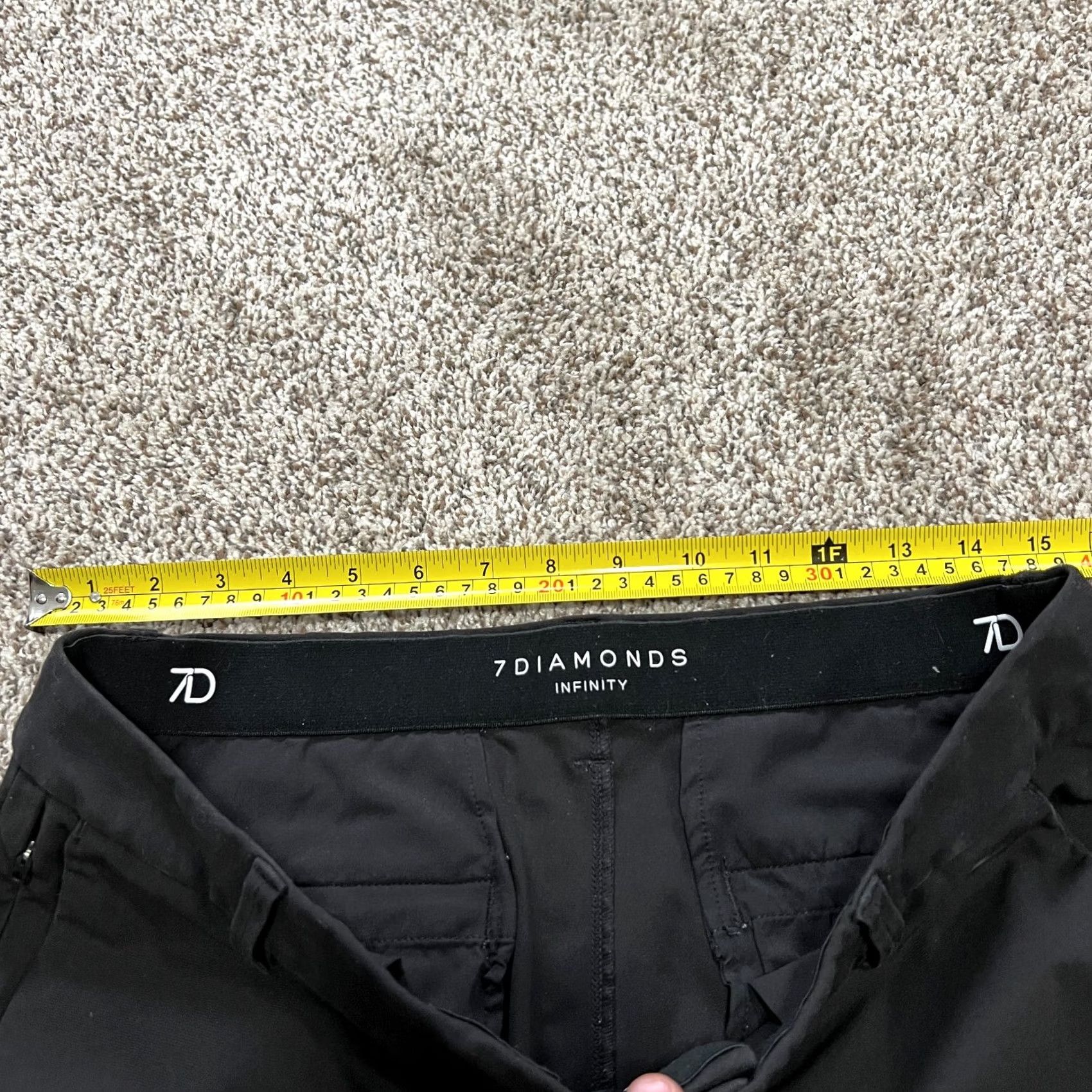 Vintage 7 Diamonds Infinity Polyester Woven Chino Pants Black Men 32x32 Slim Straight Pockets Size US 32 / EU 48 - 5 Thumbnail