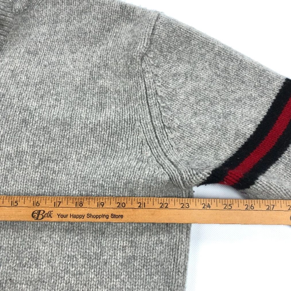 Gap GAP Men’s L Lambswool Shawl Collar Sweater Gray Red Black Stripe Knit Pullover Wool Casual Size US L / EU 52-54 / 3 - 6 Thumbnail