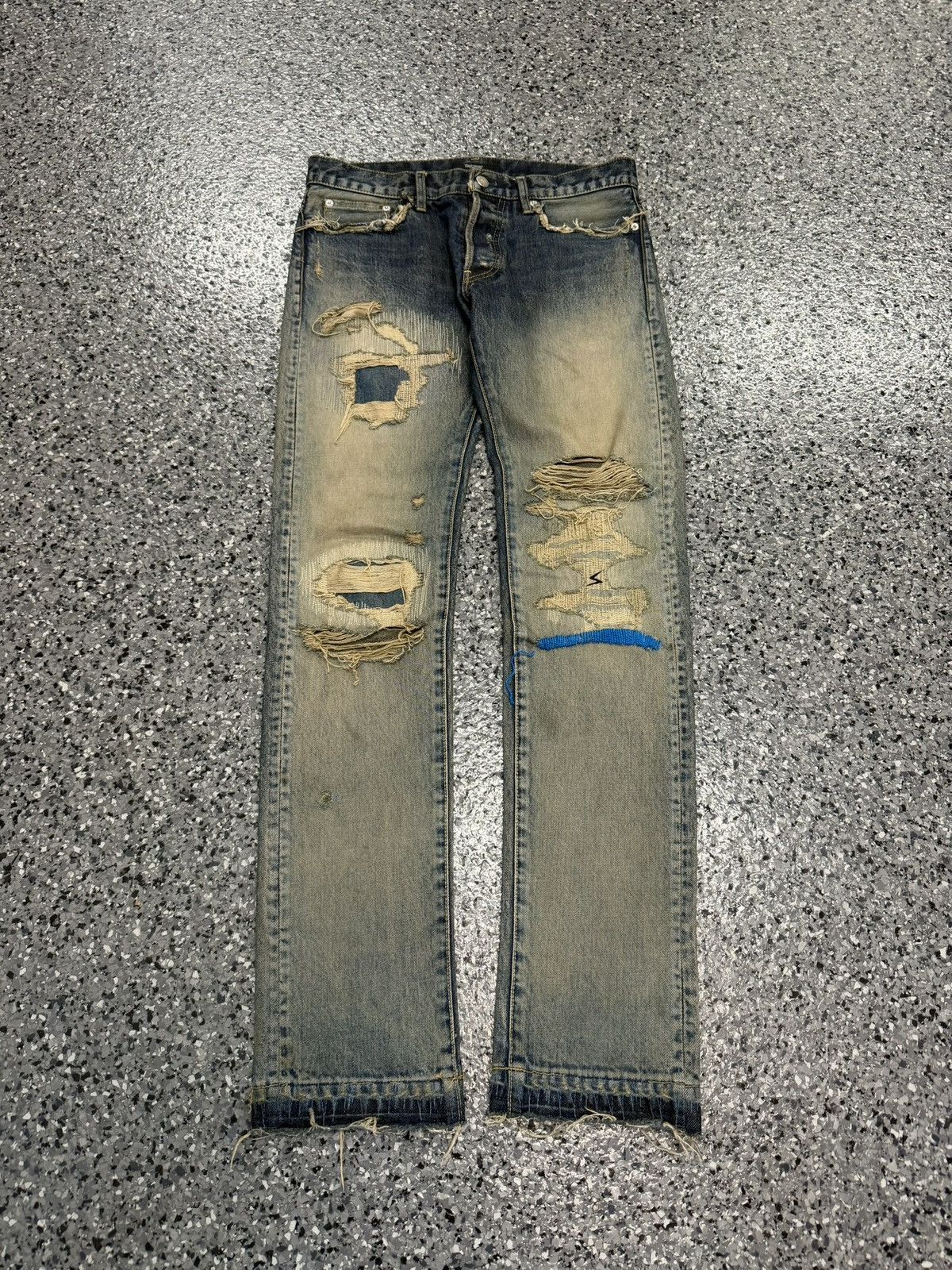 Jun Takahashi × Undercover Undercover 68 Blue Yarn Denim Size 4