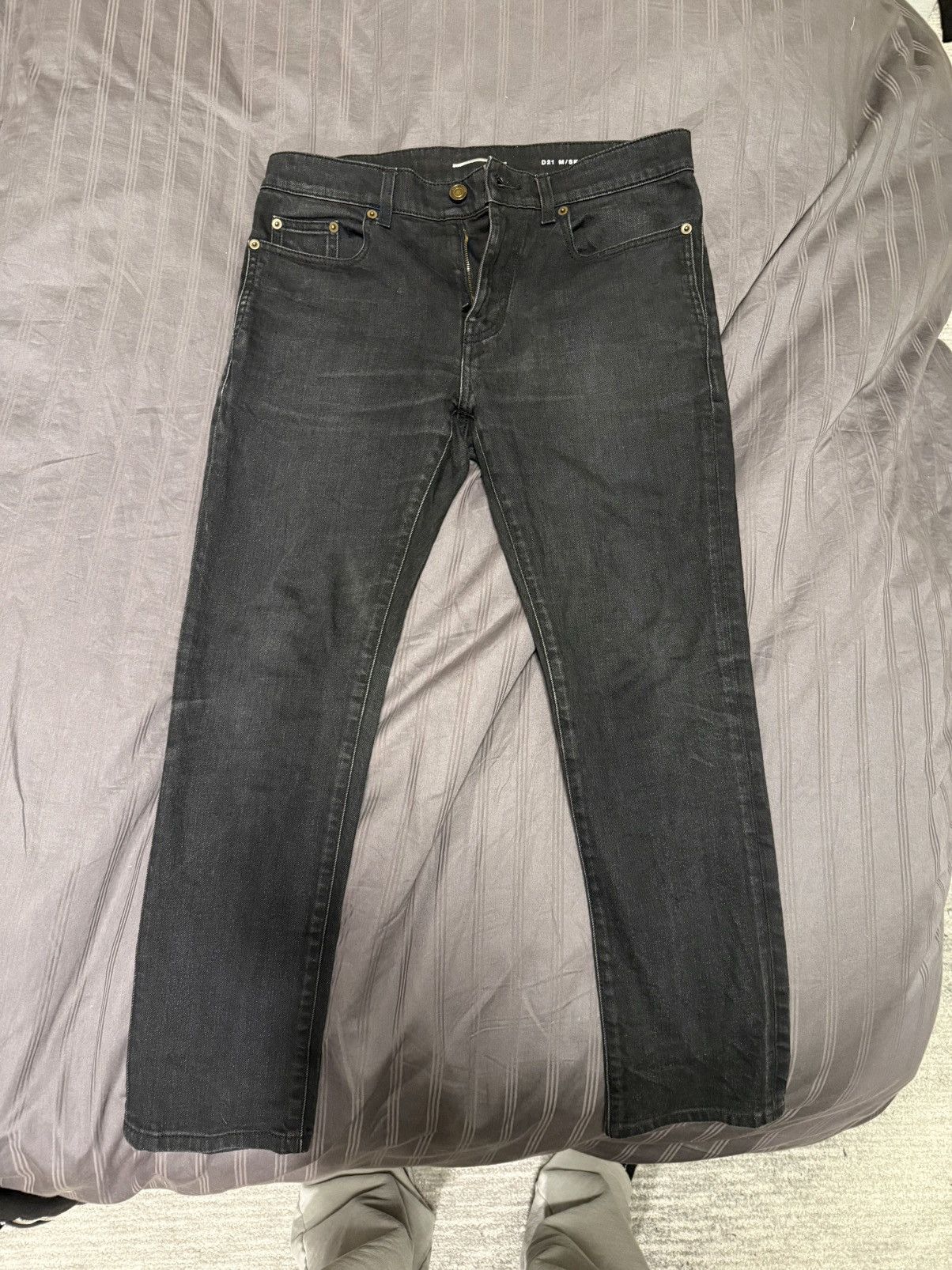 Saint Laurent Paris 2021 Saint Laurent ‘D21’ Faded Black Skinny Jeans Size US 30 / EU 46 - 1 Thumbnail