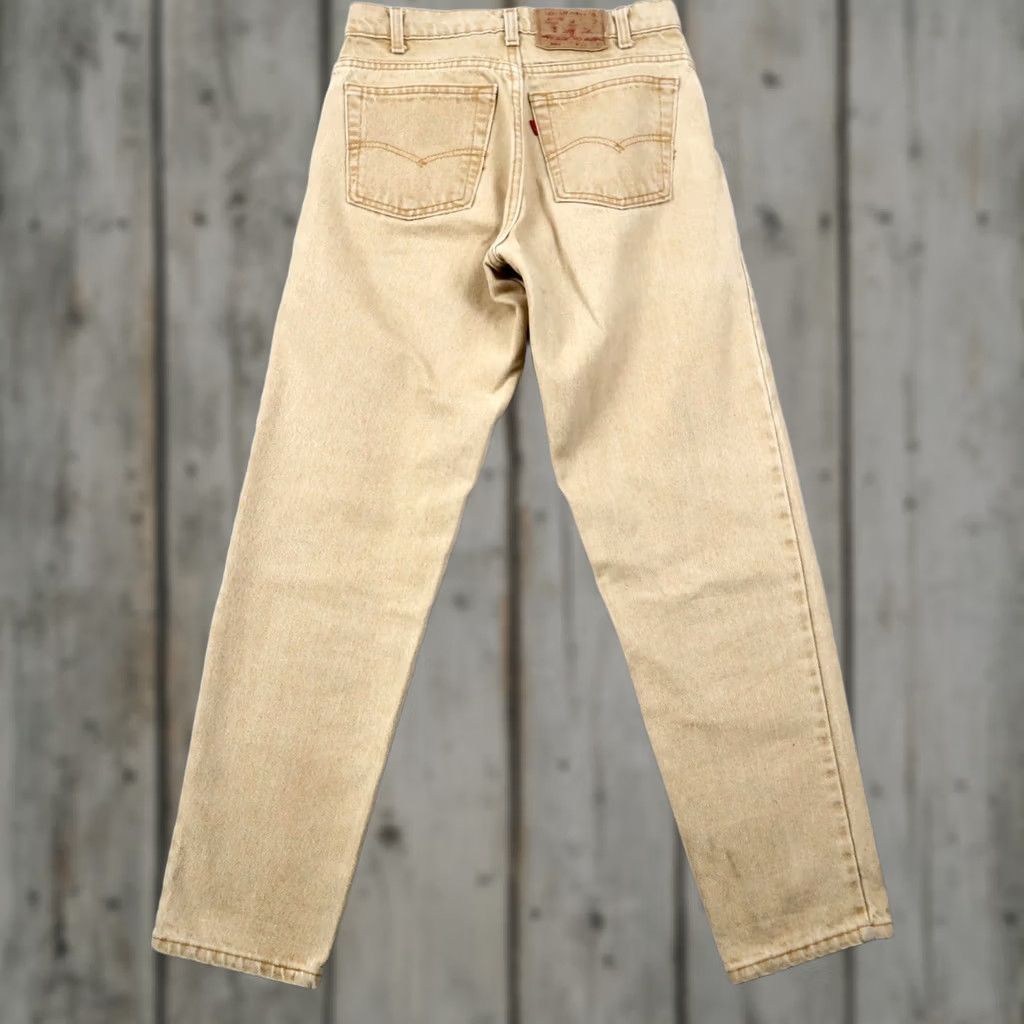 Levi's VINTAGE Levi's 550 Jeans Men's 29x30 Tan Denim Relaxed Fit USA Made 90s 5-Pocket Style Mens Size US 29 - 1 Thumbnail
