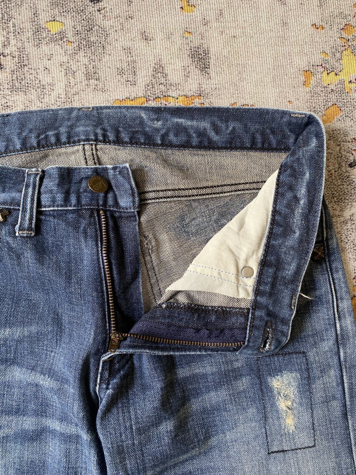 Japanese Brand Lee Distressed Flare Denim Size US 30 / EU 46 - 10 Thumbnail