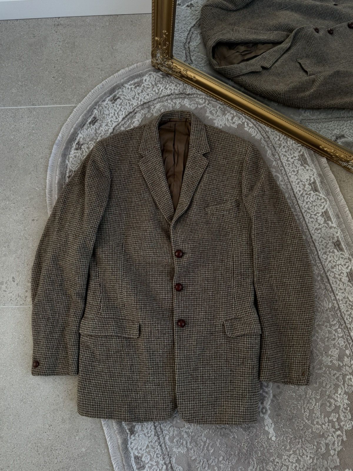 Harris Tweed Vintage 60s Shetland Harris Tweed weaving Wool Blazer Jacket Size US M / EU 48-50 / 2 - 1 Thumbnail