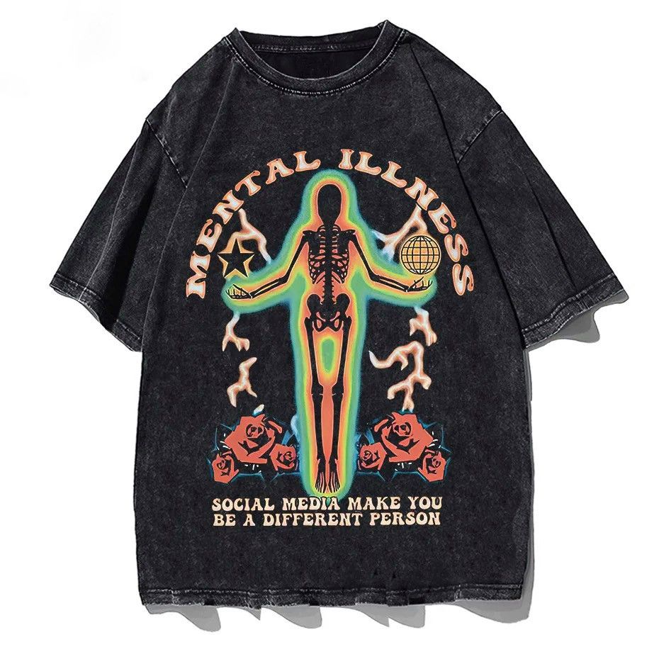 Japanese Brand Streetwear Gothic Retro Skeleton Punk T Shirt Size US XL / EU 56 / 4 - 1 Thumbnail