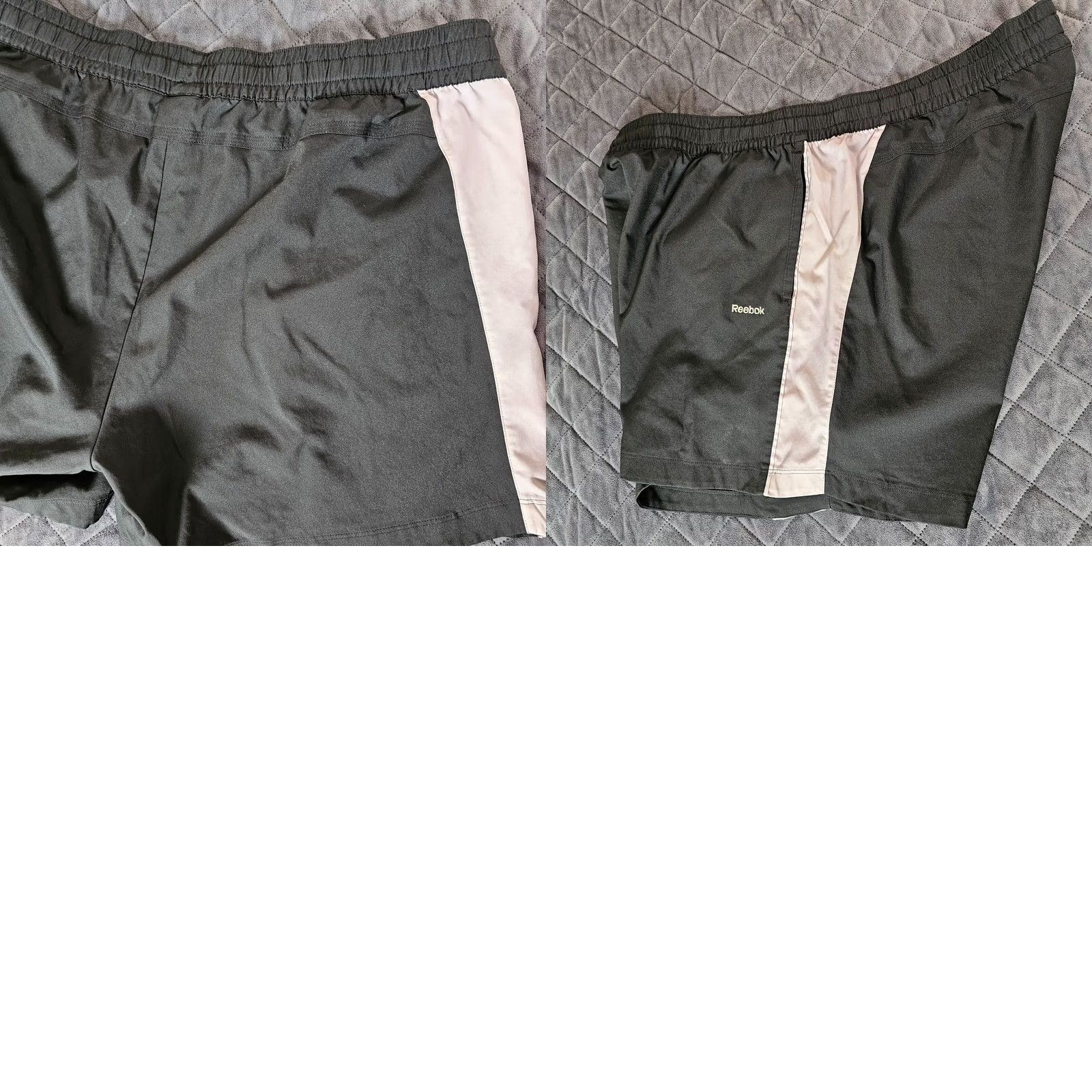Reebok Reebok Shorts Women 2XL Black Polyester Gym Training Running Workout Lightweight Athletic Breathable Drawstring Inseam 4 in Mens Womens Girls Boys Size 40" / US 18 - 8 Thumbnail