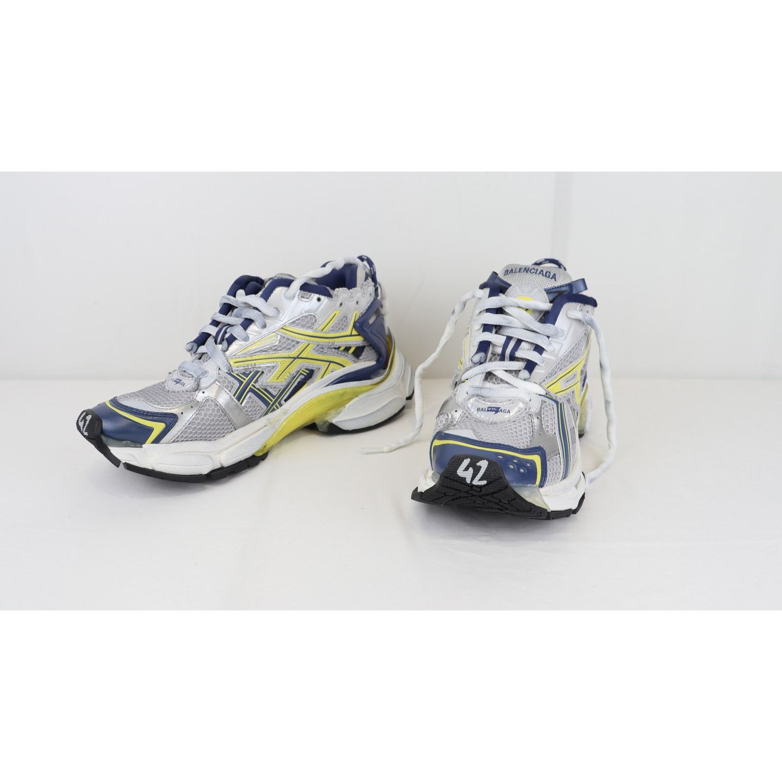 Balenciaga o1rshd1 Five Colors Upper Rubber Sole Runner in Multicolor Size US 12 / EU 45 - 10 Thumbnail
