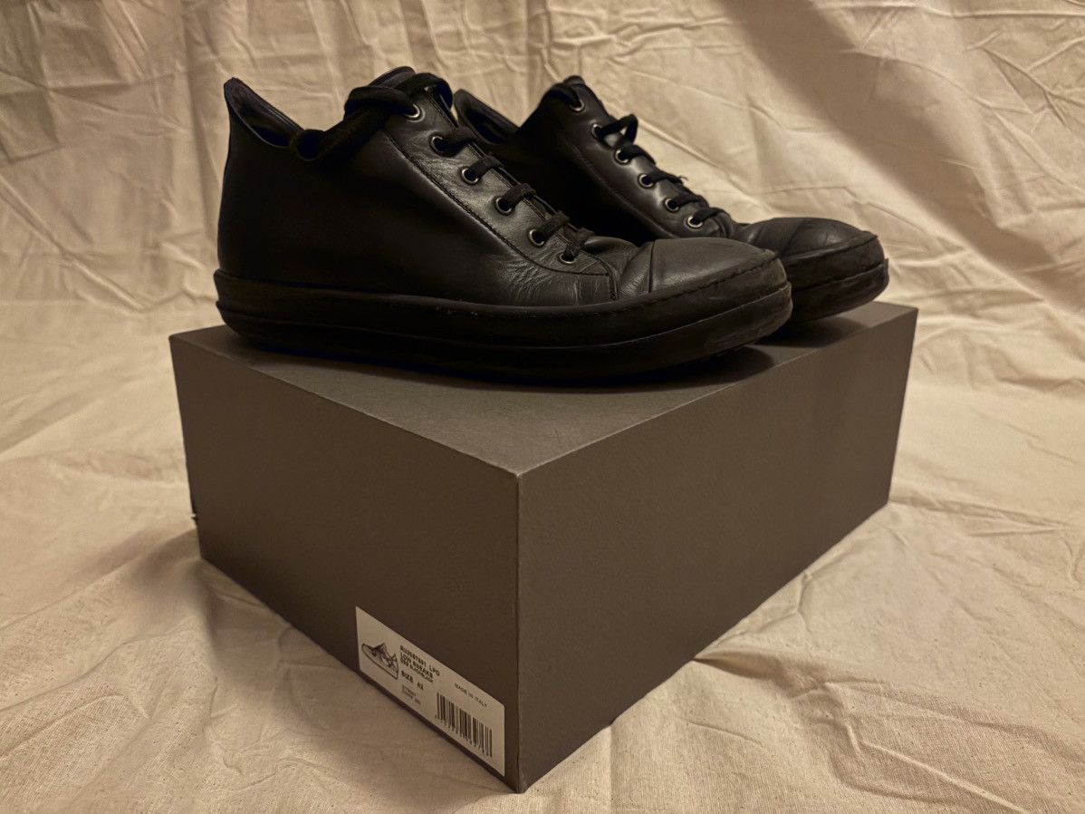 Rick Owens Black Leather low top ramones Size US 9 / EU 42 - 1 Thumbnail