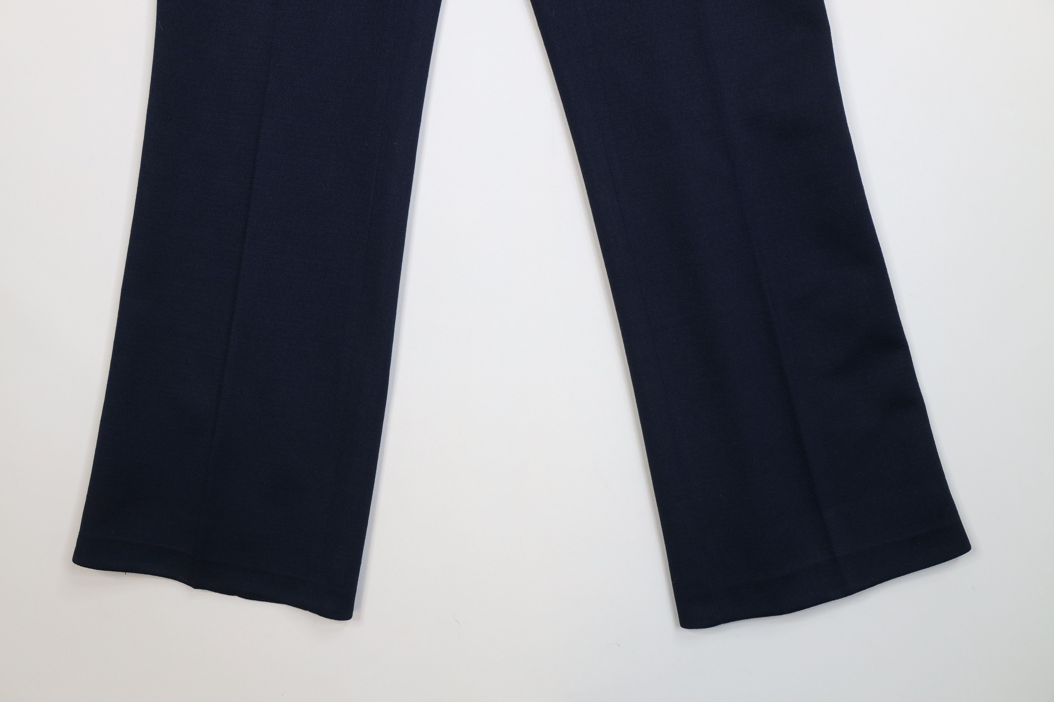 Vintage Vintage 70s Streetwear Flared Wide Leg Chino Pants Blue USA Size US 34 / EU 50 - 4 Thumbnail