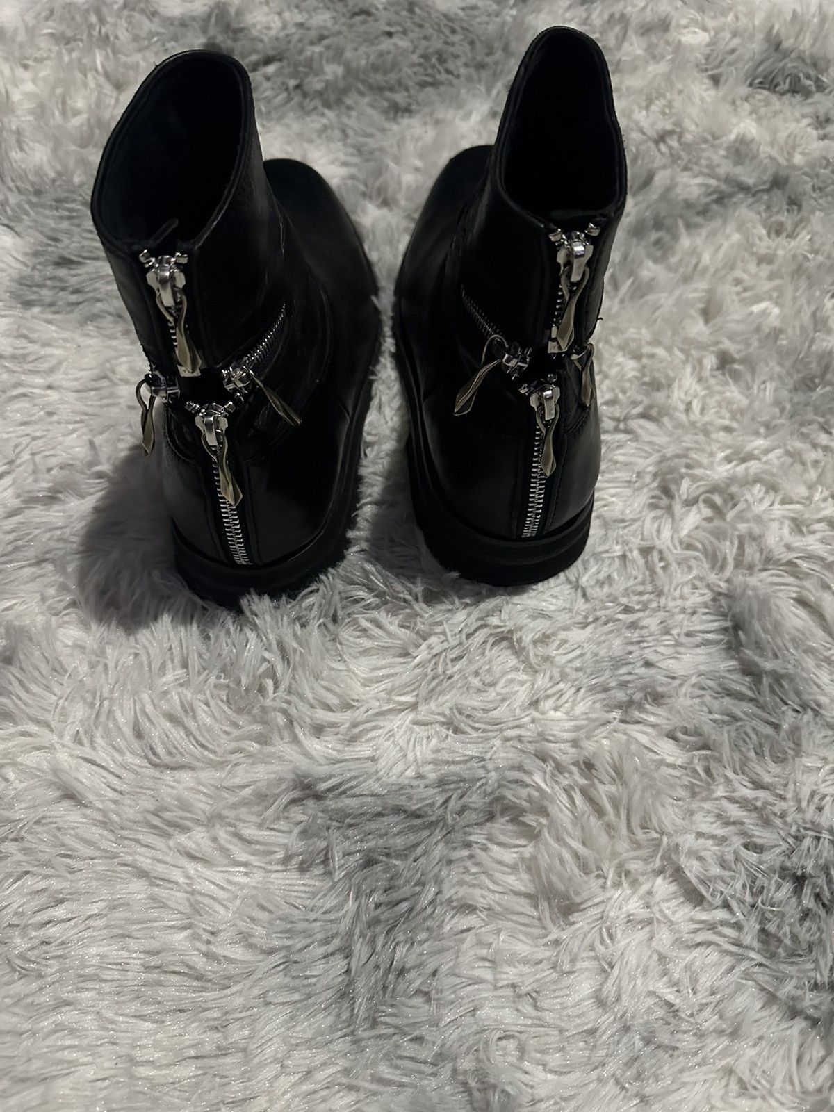image of 14Th Addiction Cross Zip Boots in Black, Men's (Size 8)