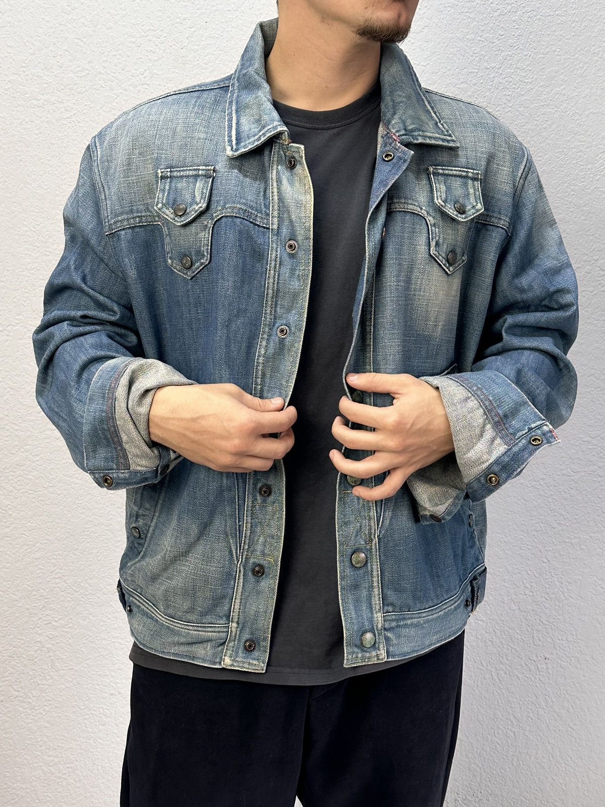 Diesel Denim Jacket Diesel Multipocket Leather Junya Watanabe Y2K Size US L / EU 52-54 / 3 - 2 Thumbnail