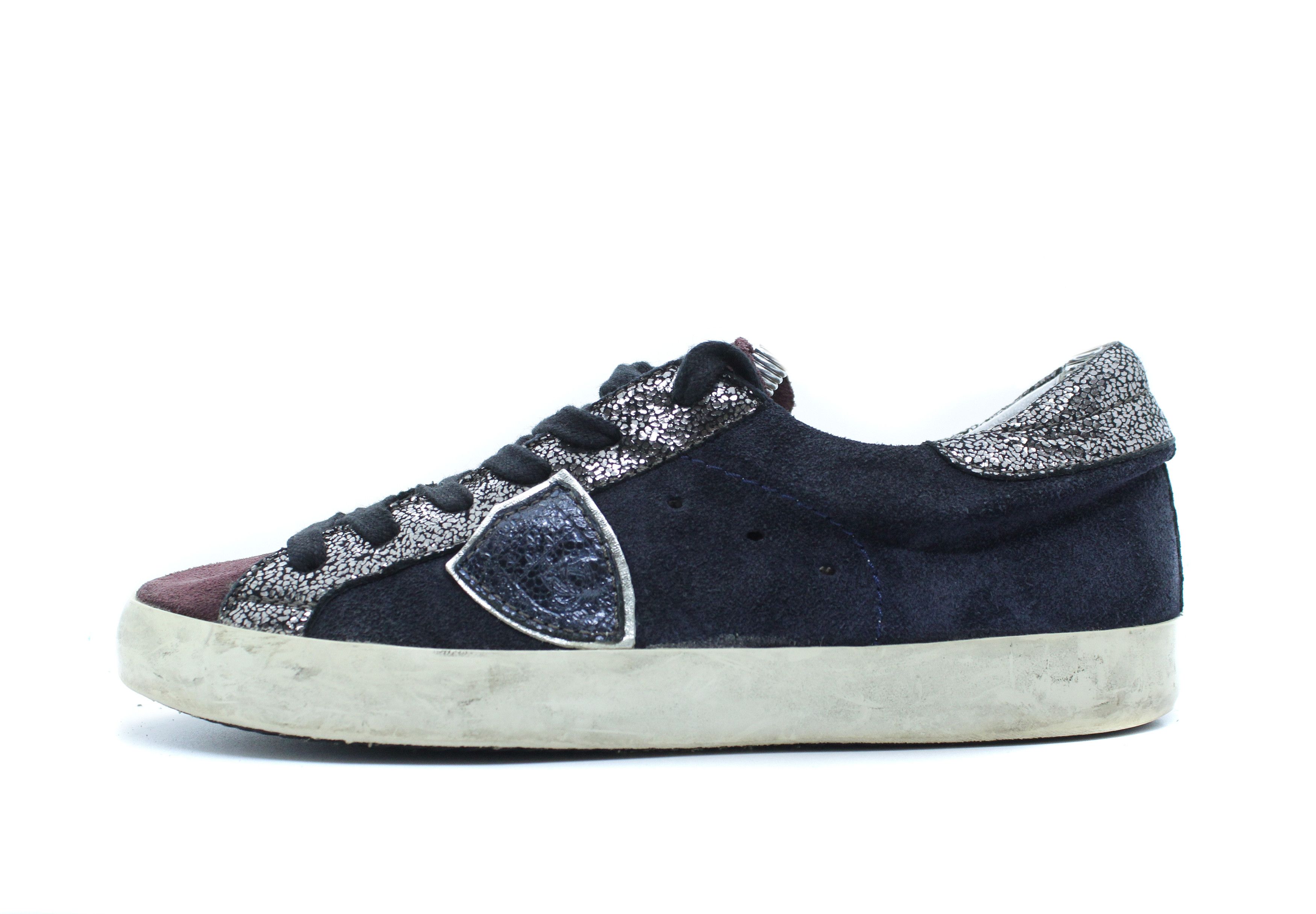 Philippe Model PRSX Grunge Shine Suede Sneakers Size US 7 / IT 37 - 2 Thumbnail