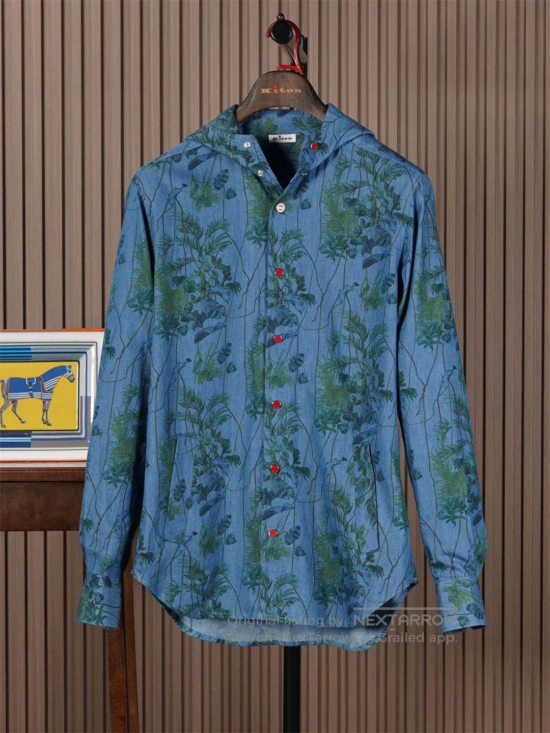 Kiton Kiton Cotton Printed Hooded Jacket. Size US M / EU 48-50 / 2 - 1 Thumbnail
