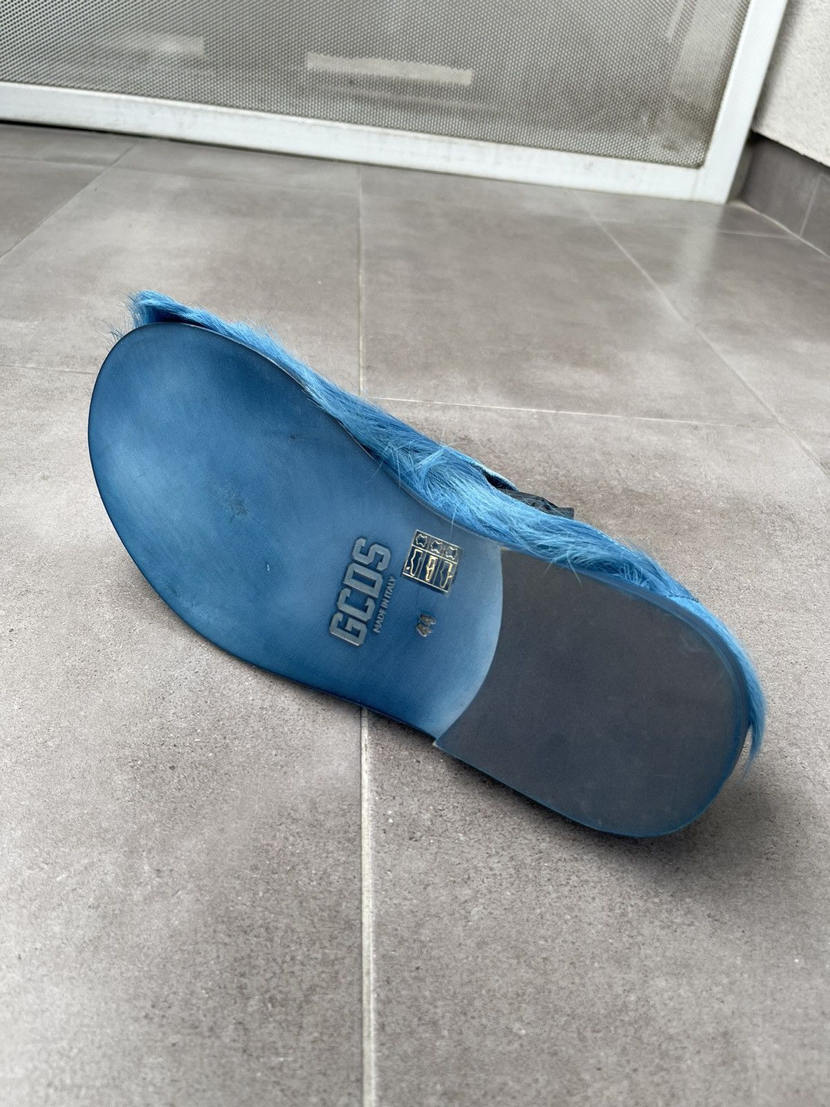 GCDS × Marni !DS! SS23 GCDS Fussbet Calf Hair Blue Cavallino Mules Clogs Size US 11 / EU 44 - 13 Thumbnail