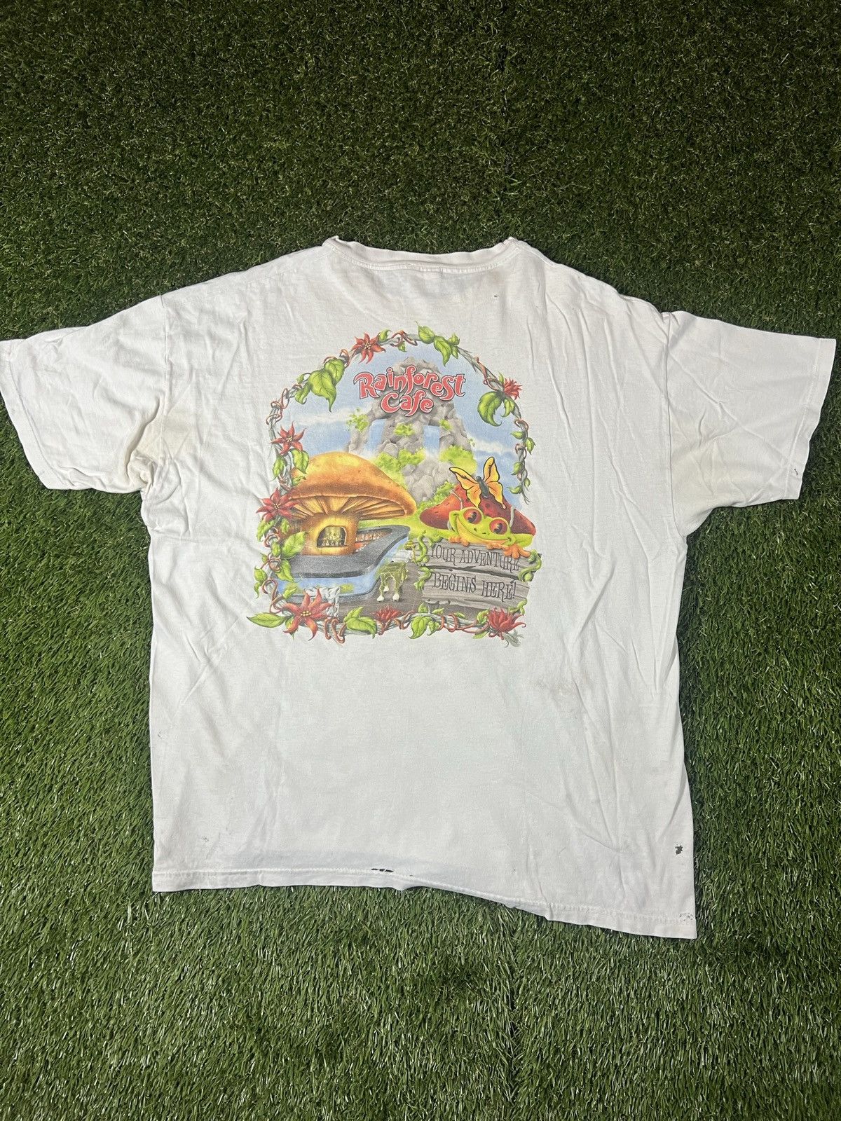 Rainforest × Vintage Vintage 90s Made in USA Distressed Orlando Rain Forest Cafe Size US XXL / EU 58 / 5 - 1 Thumbnail