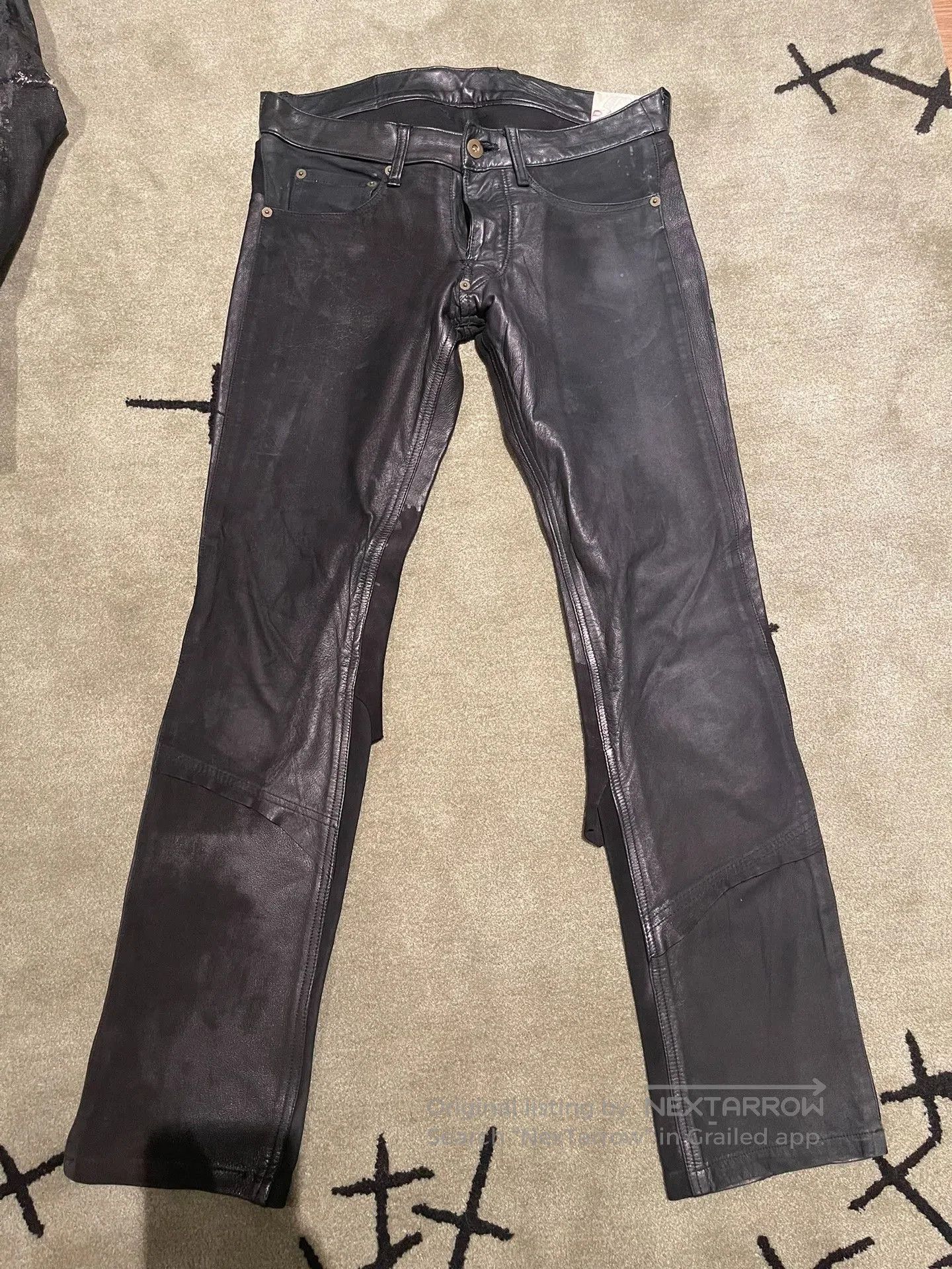 Rick Owens 20471120 Paper Hyoma Recycle Denim Pants. Size US 31 - 1 Thumbnail