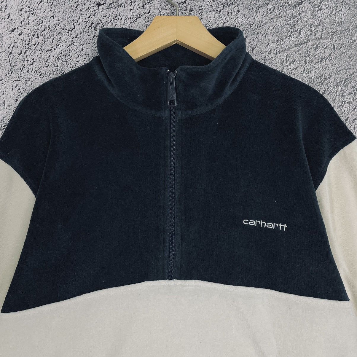 Carhartt × Designer Carhartt W.I.P. 1/3 velour Half Zip Sweatshirt tila pullover Size US M / EU 48-50 / 2 - 5 Thumbnail