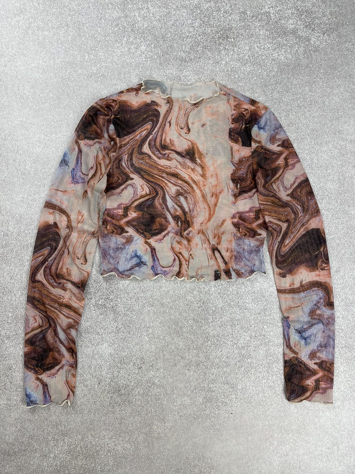 Japanese Brand × Vintage Vintage Long Sleeve Mesh Japan Style Y2k Size M / US 6-8 / IT 42-44 - 1 Thumbnail