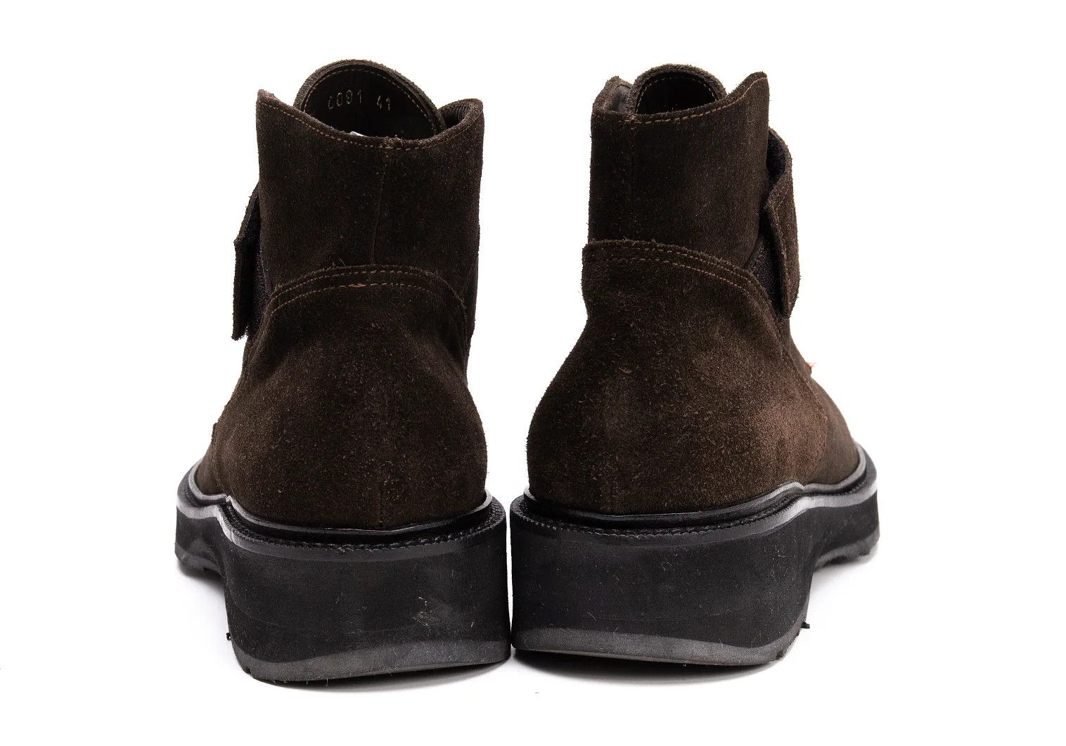 Emporio Armani Velcro Suede Boots in Dark Brown Size 41 (Approx. 25.5 cm) Size US 8 / EU 41 - 5 Thumbnail