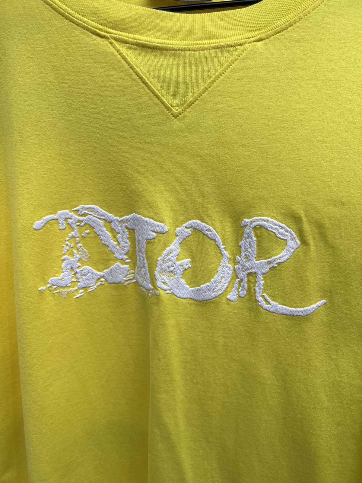 Dior Dior Yellow Tee Shirt Size US XL / EU 56 / 4 - 5 Thumbnail