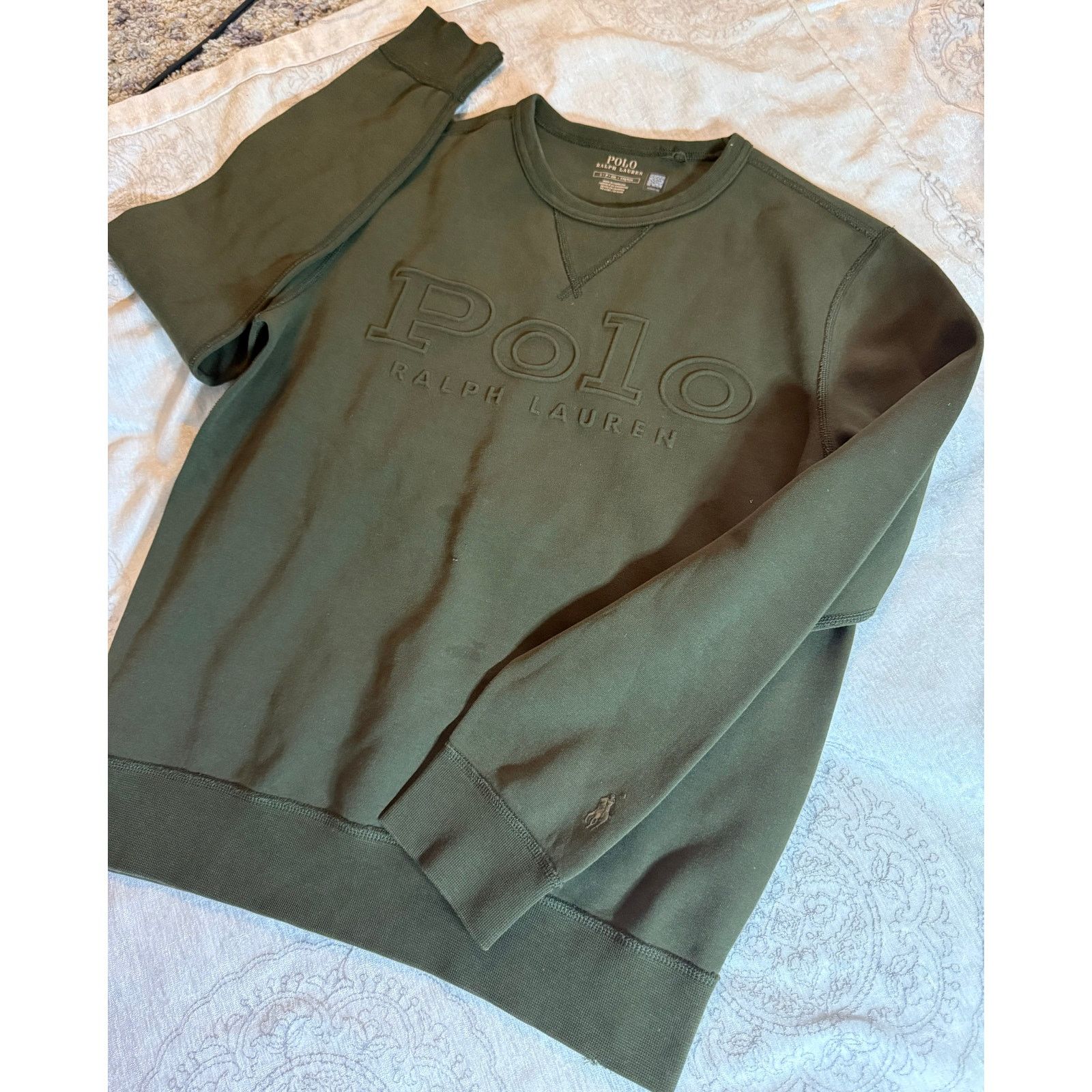 Ralph Lauren Polo Ralph Lauren Double Knit Embossed Crewneck Sweatshirt Size US S / EU 44-46 / 1 - 2 Thumbnail