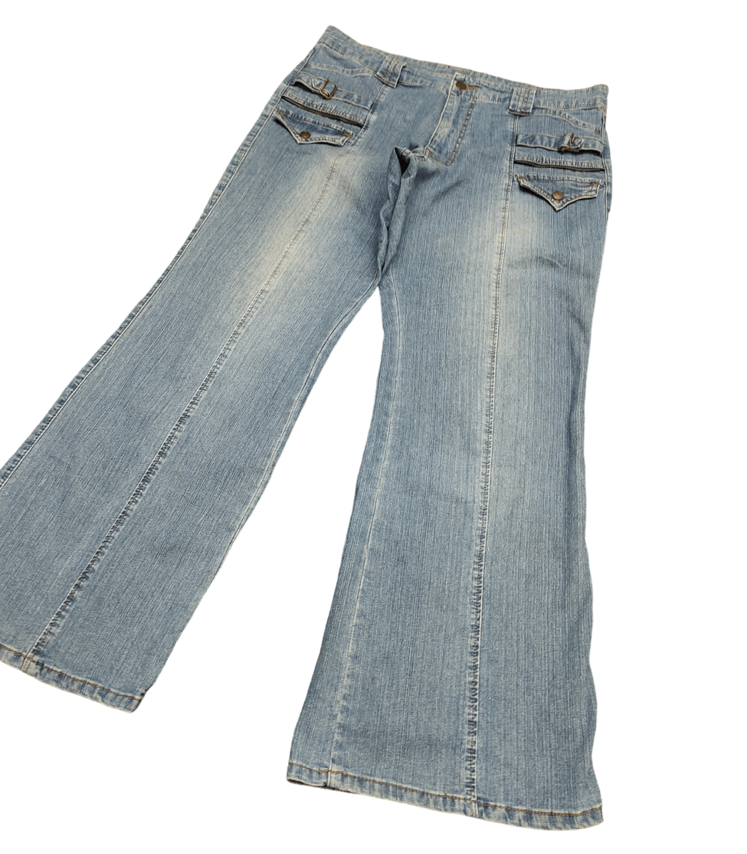 If Six Was Nine Flare Baggy Advantage Bondage Denim Bootcut Wide Leg Y2k Size US 34 / EU 50 - 1 Thumbnail