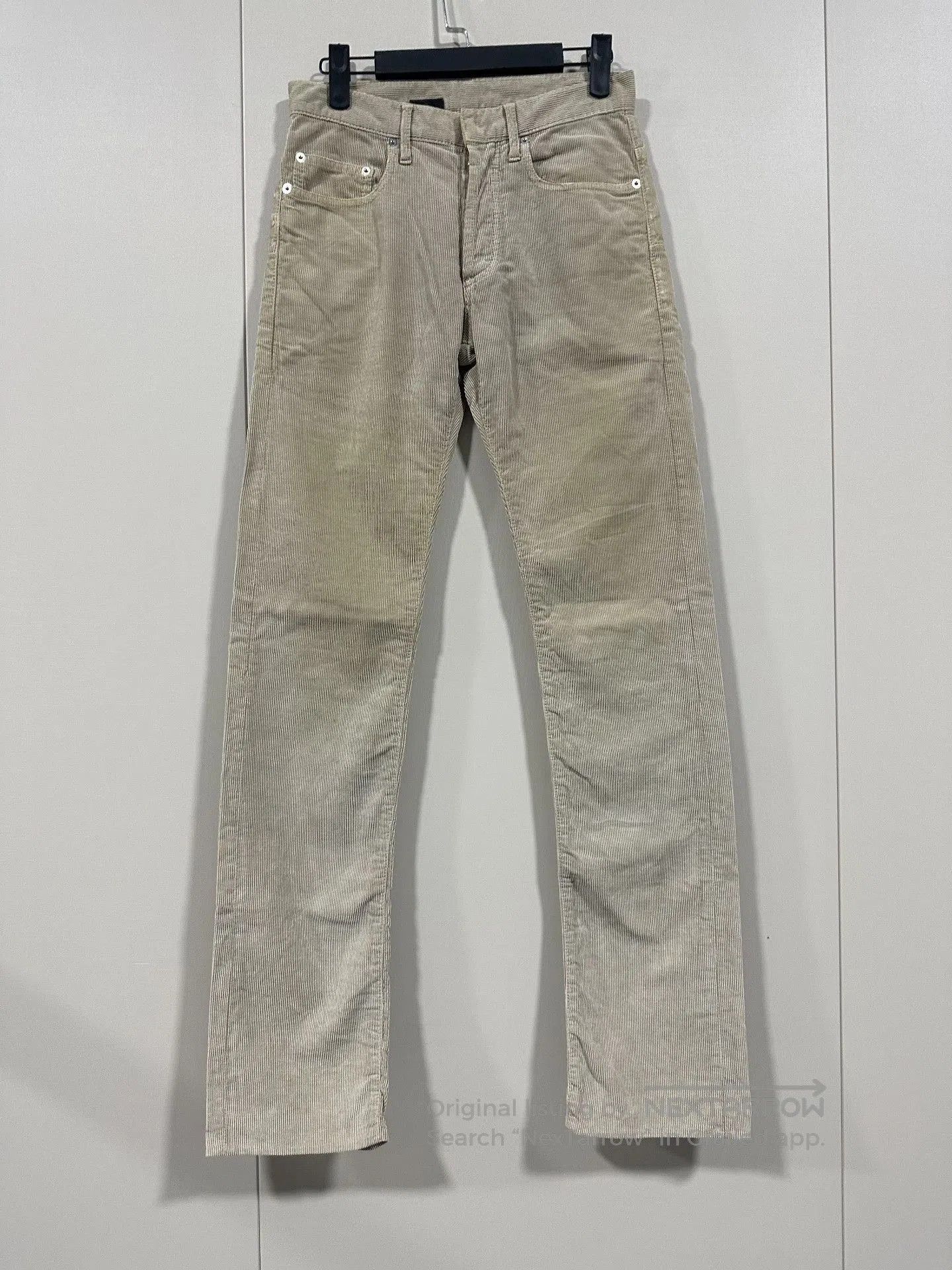 Hedi Slimane Dior Homme 04AW Beige Corduroy Pants. Size US 26 / EU 42 - 1 Thumbnail