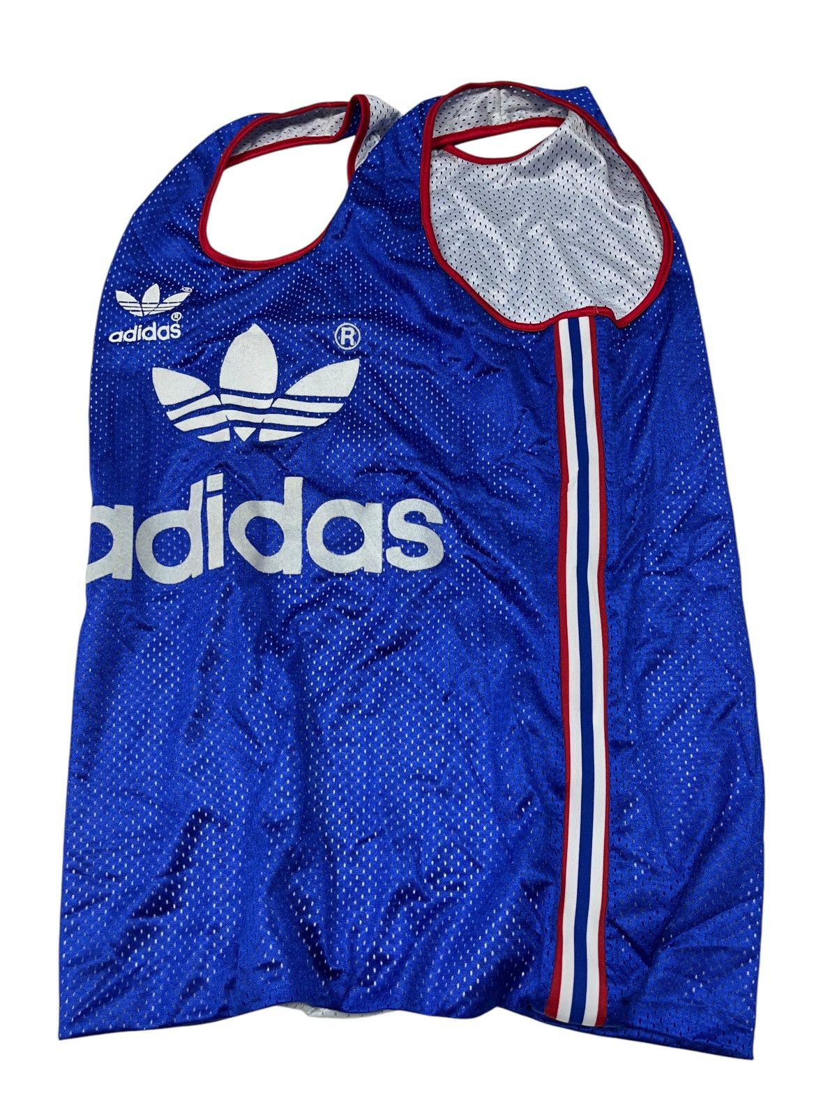 Adidas × NBA × Vintage Vintage 80s Adidas Reversible France Basketball Jersey Size US L / EU 52-54 / 3 - 8 Thumbnail