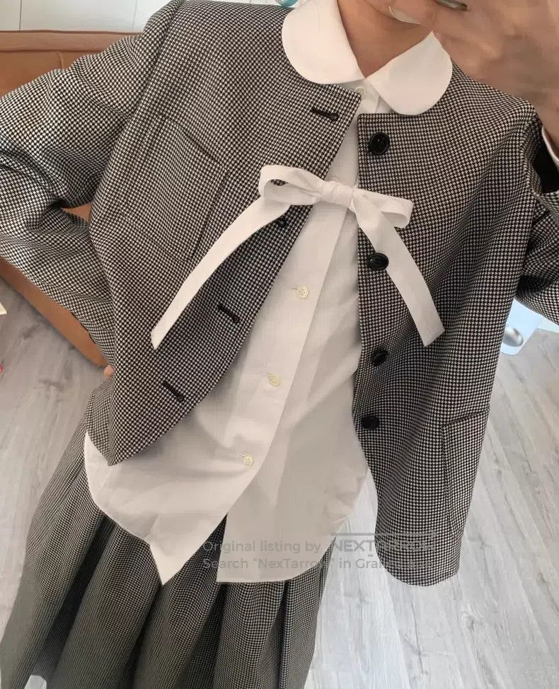 Comme des Garcons Comme Des Garcons Autumn and winter houndstooth coat Size L / US 10 / IT 46 - 1 Thumbnail