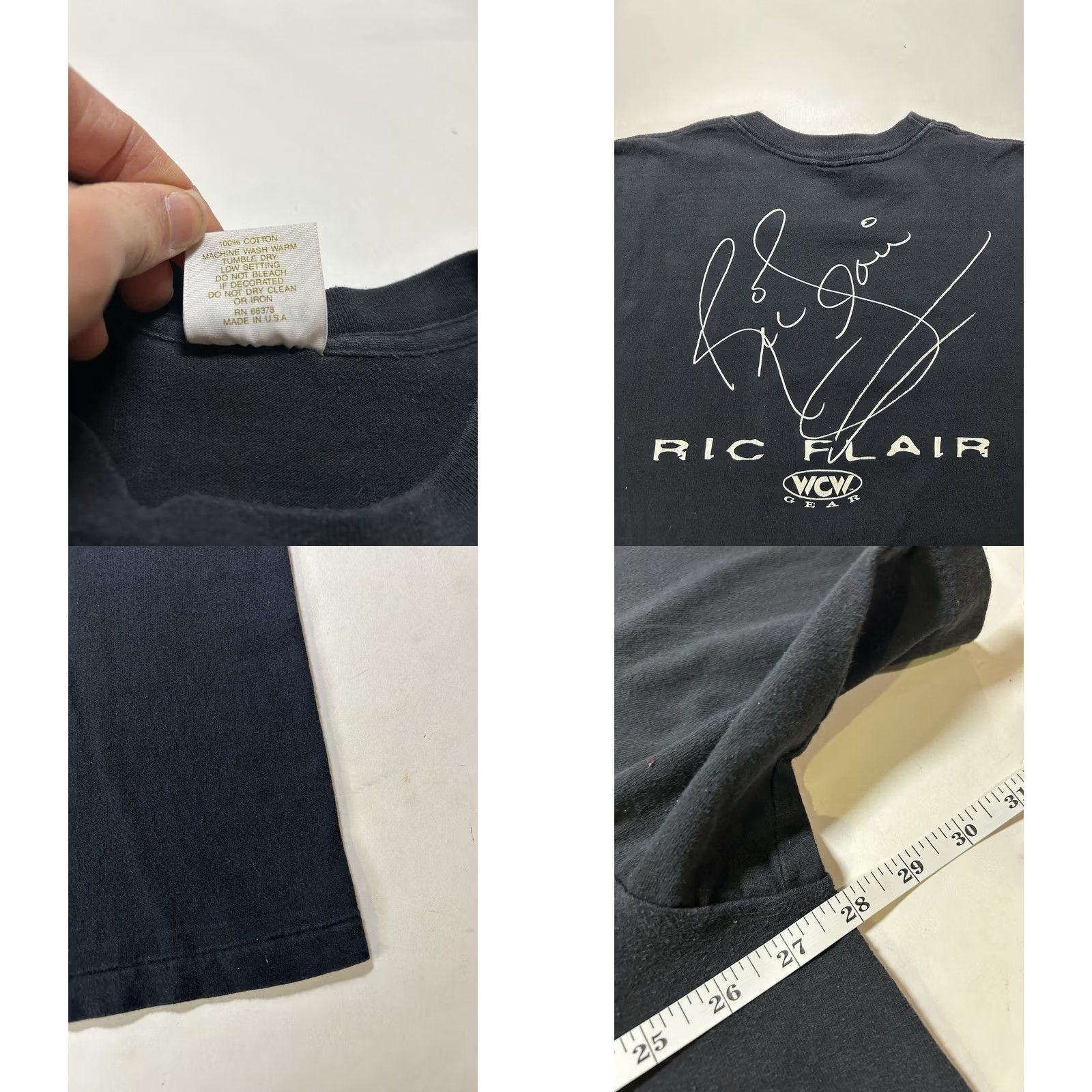 Vintage VINTAGE Ric Flair WCW Steve Stanley Signature Wrestling T Shirt 1997 Men's XXL Black Face Logo 90s Size US XXL / EU 58 / 5 - 8 Thumbnail