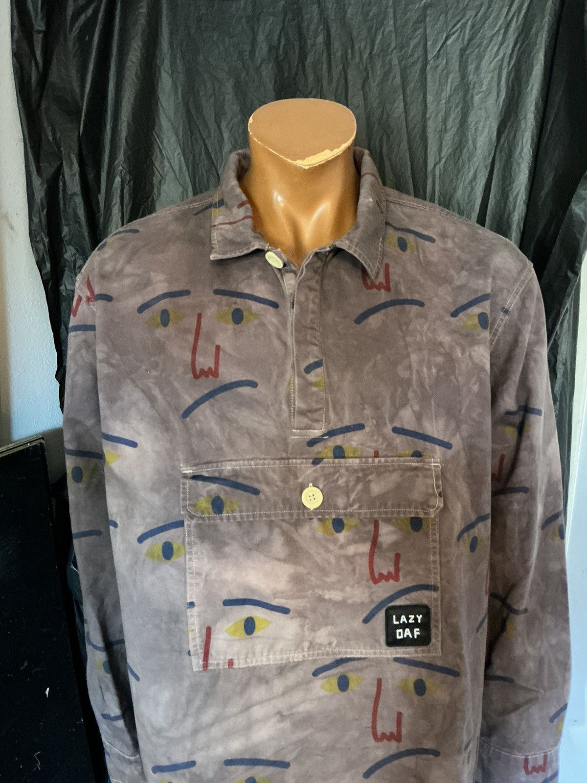 Lazy Oaf Urban Outfitters Lazy Oaf Artist Drawing Faces Smock Jacket Size US L / EU 52-54 / 3 - 11 Thumbnail