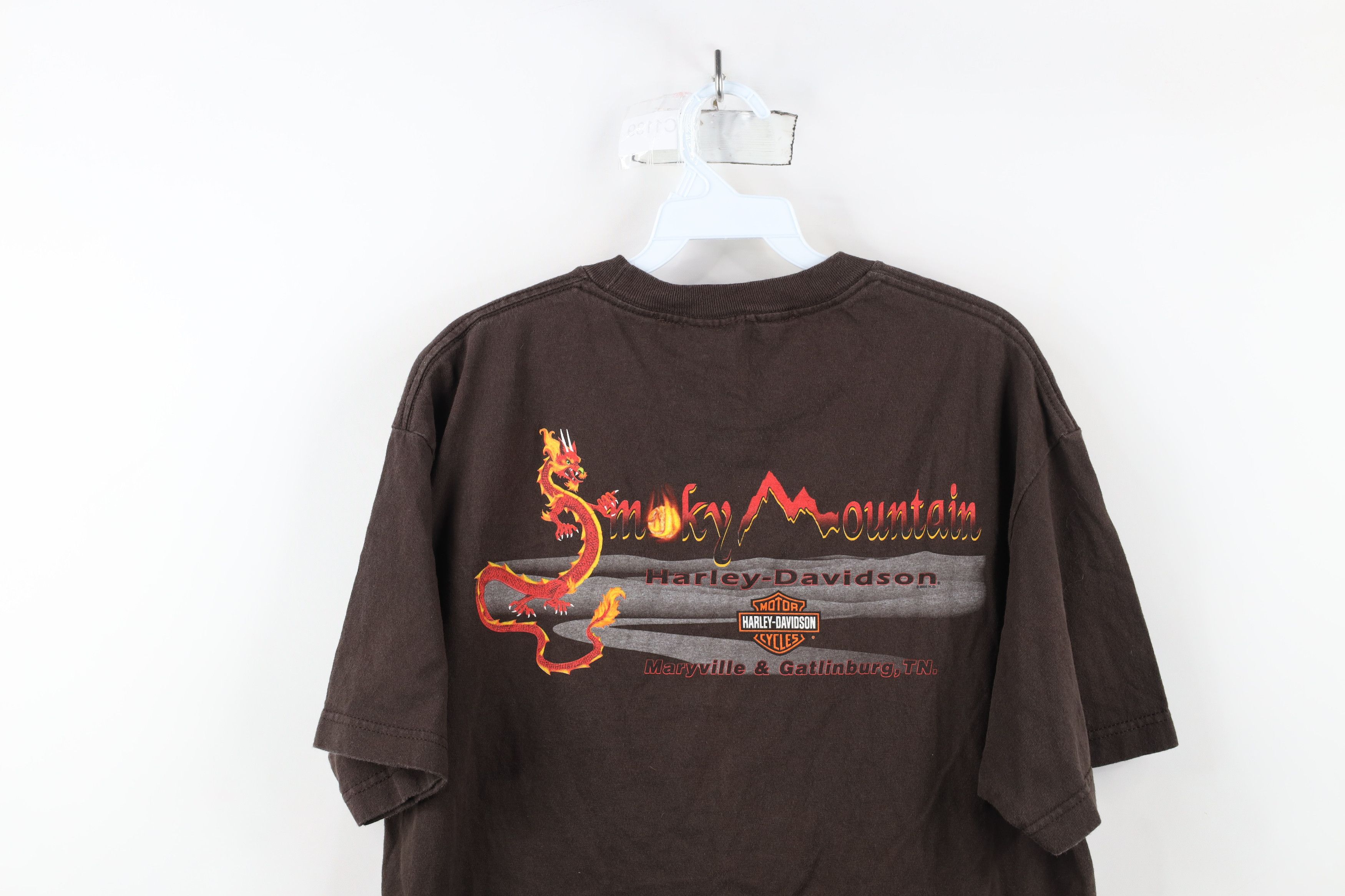 Harley Davidson × Vintage Vintage Y2K 2005 Harley Davidson Skull Dragon T-Shirt USA Size US L / EU 52-54 / 3 - 12 Thumbnail