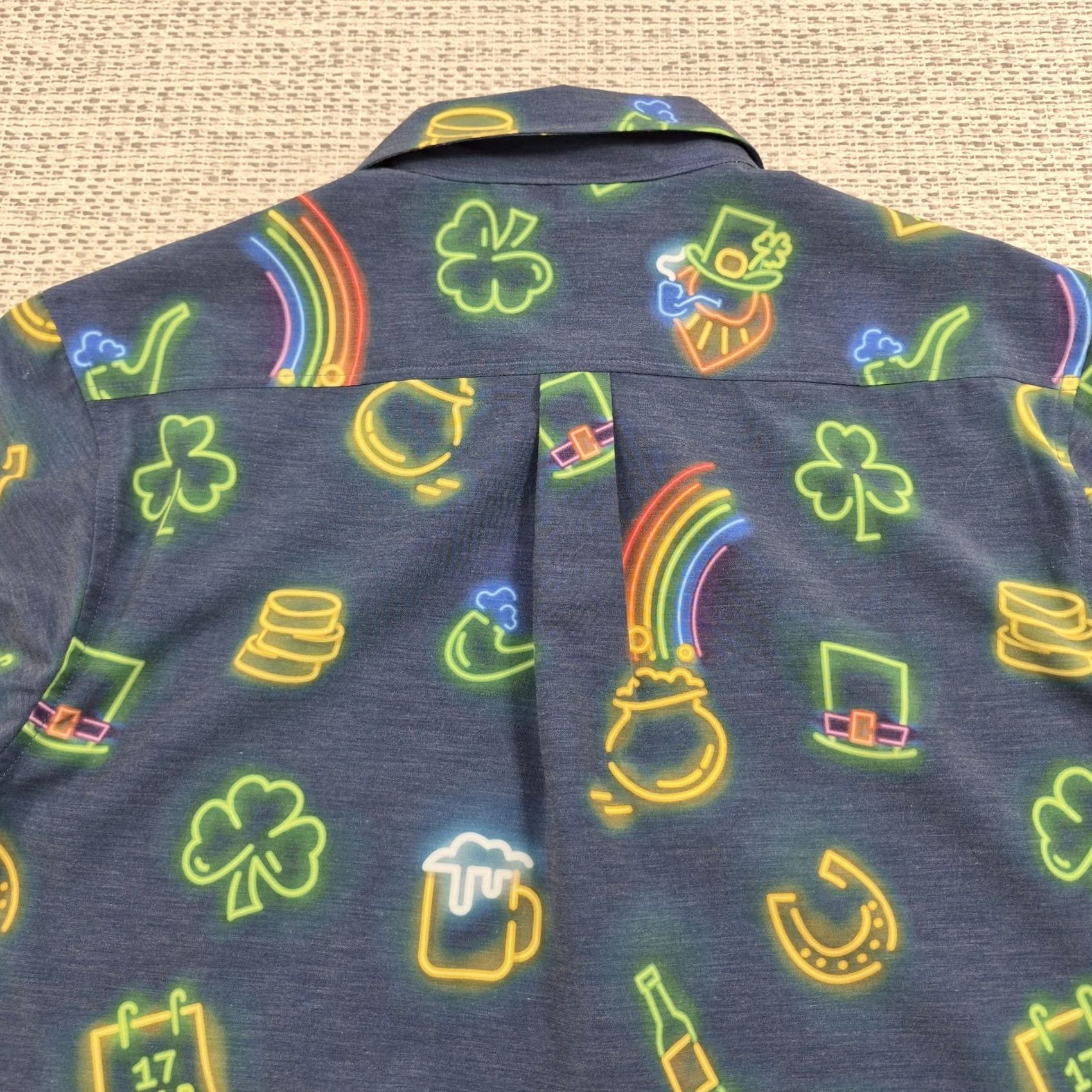 Vintage Shinesty Button Up Shirt Mens Large St Patricks Day Short Sleeve Casual Shirt Size US L / EU 52-54 / 3 - 7 Thumbnail