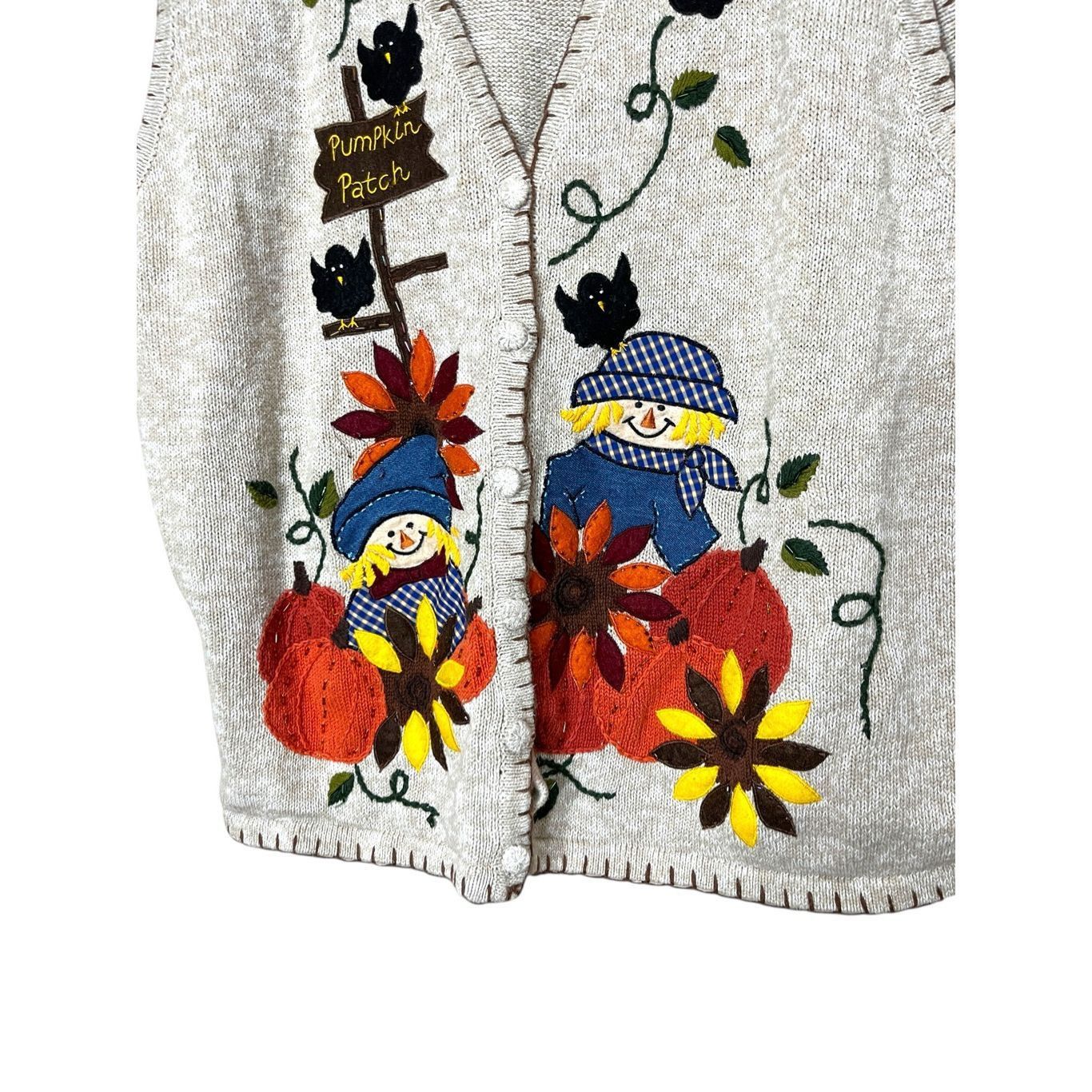Other Vintage 1990s Bobbie Brooks Festive Fall / Halloween Sweater Vest Size 26w Size XXL / US 16-18 / IT 52-54 - 2 Thumbnail