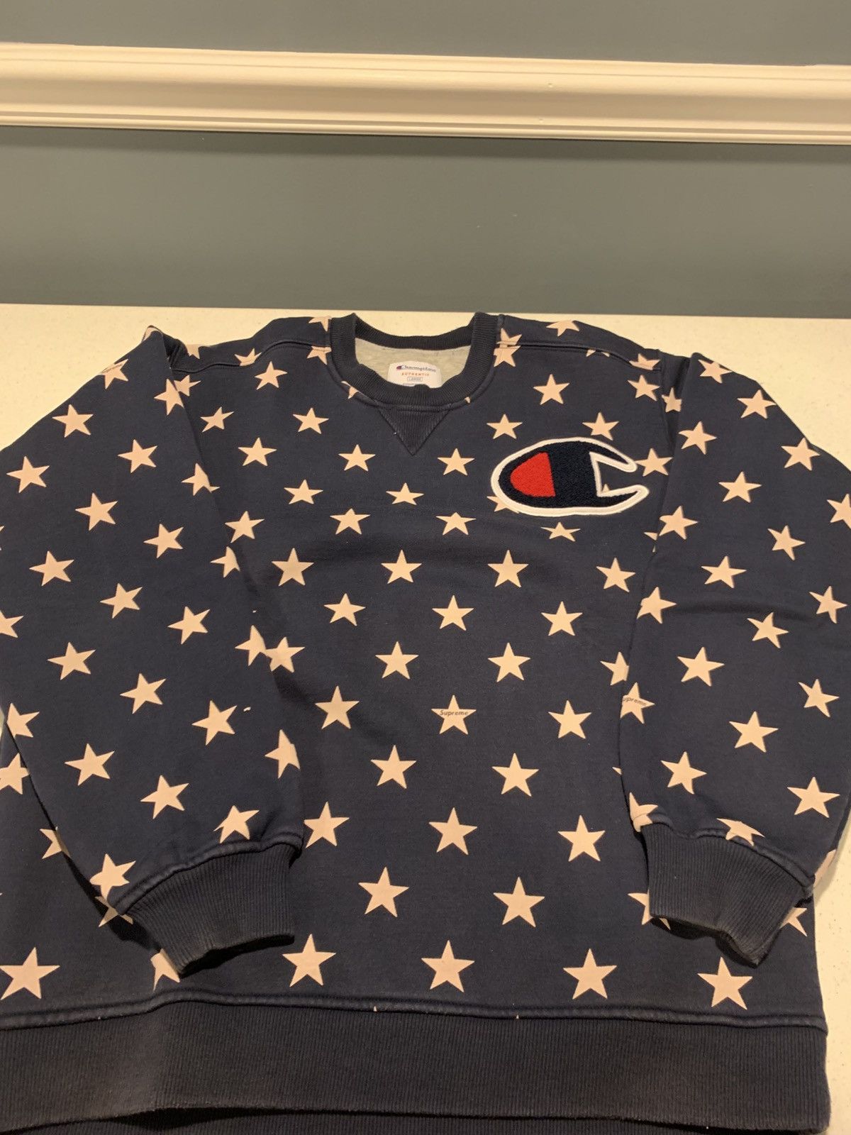 Champion × Supreme Supreme Champion Stars Crewneck Size US L / EU 52-54 / 3 - 5 Thumbnail
