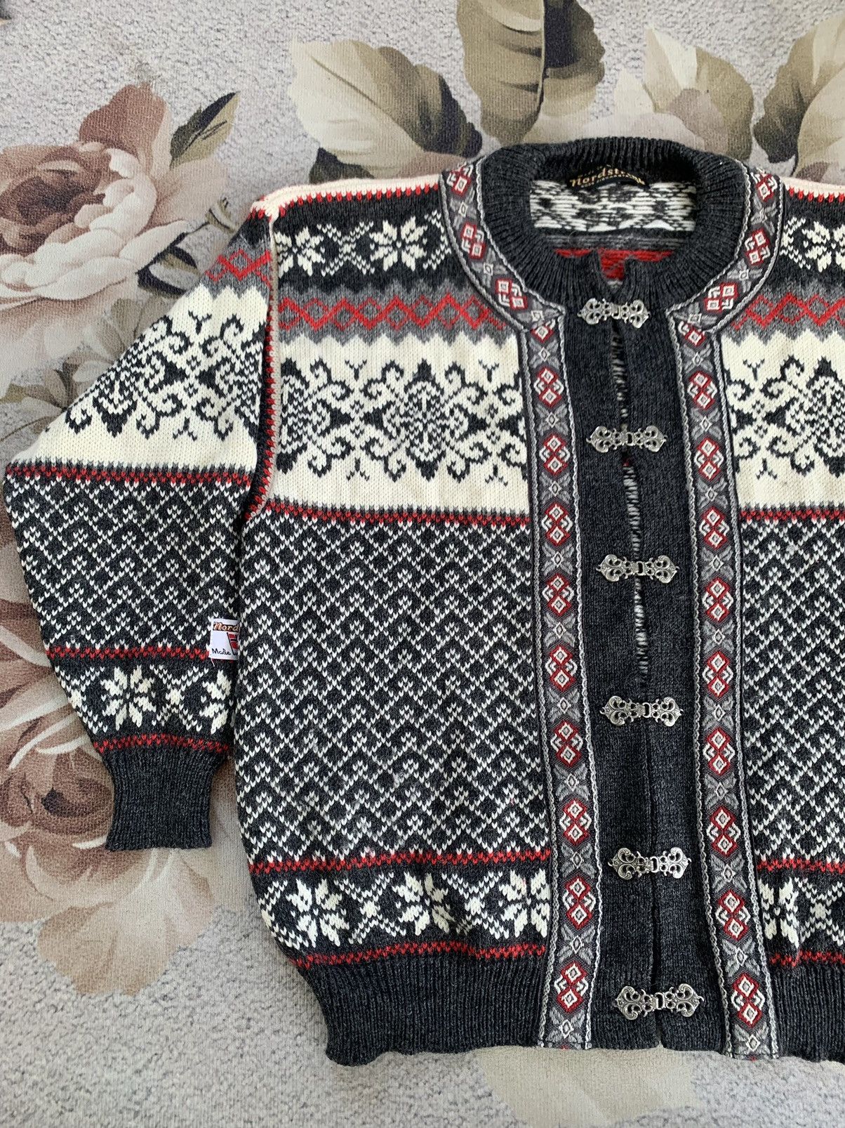 Art Comes First Nordstrikk Art Pattern Knit Sweater Jacket Made in Norway Size US S / EU 44-46 / 1 - 3 Thumbnail