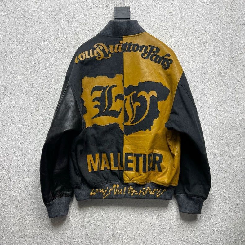 Louis Vuitton Louis Vuitton FW23 Black Yellow Baseball Jacket-2506 Size US L / EU 52-54 / 3 - 2 Thumbnail