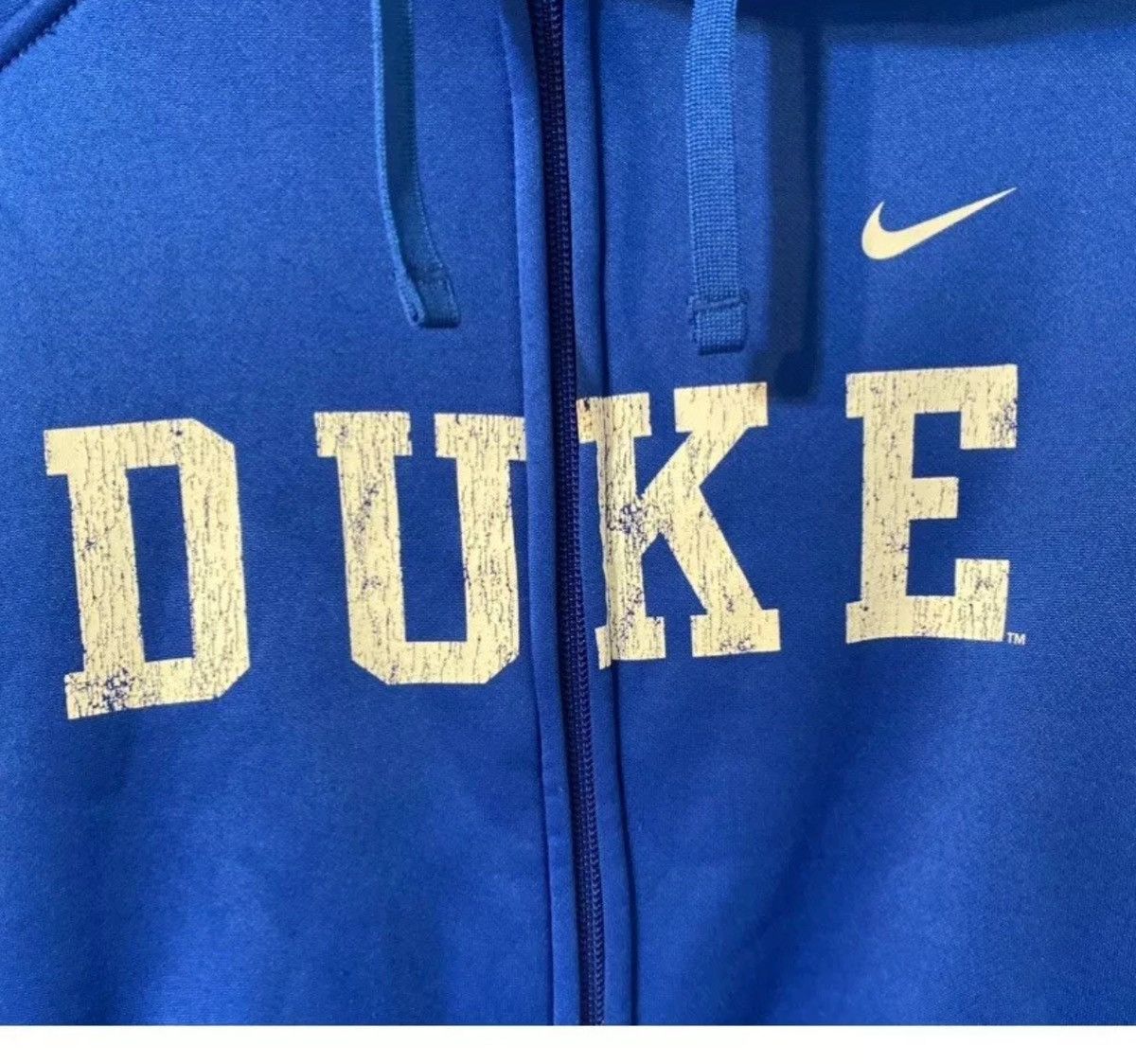 Nike Nike Duke Blue Devils Zip Hoodie Jacket Nikefit Athletic M Size US M / EU 48-50 / 2 - 2 Thumbnail