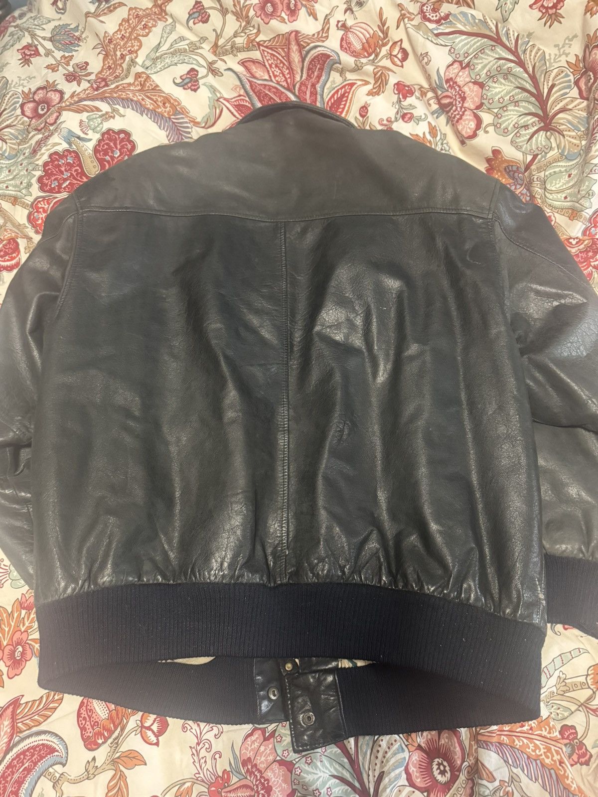 Schott Mens Vintage Leather Bomber Jacket Size US L / EU 52-54 / 3 - 5 Thumbnail