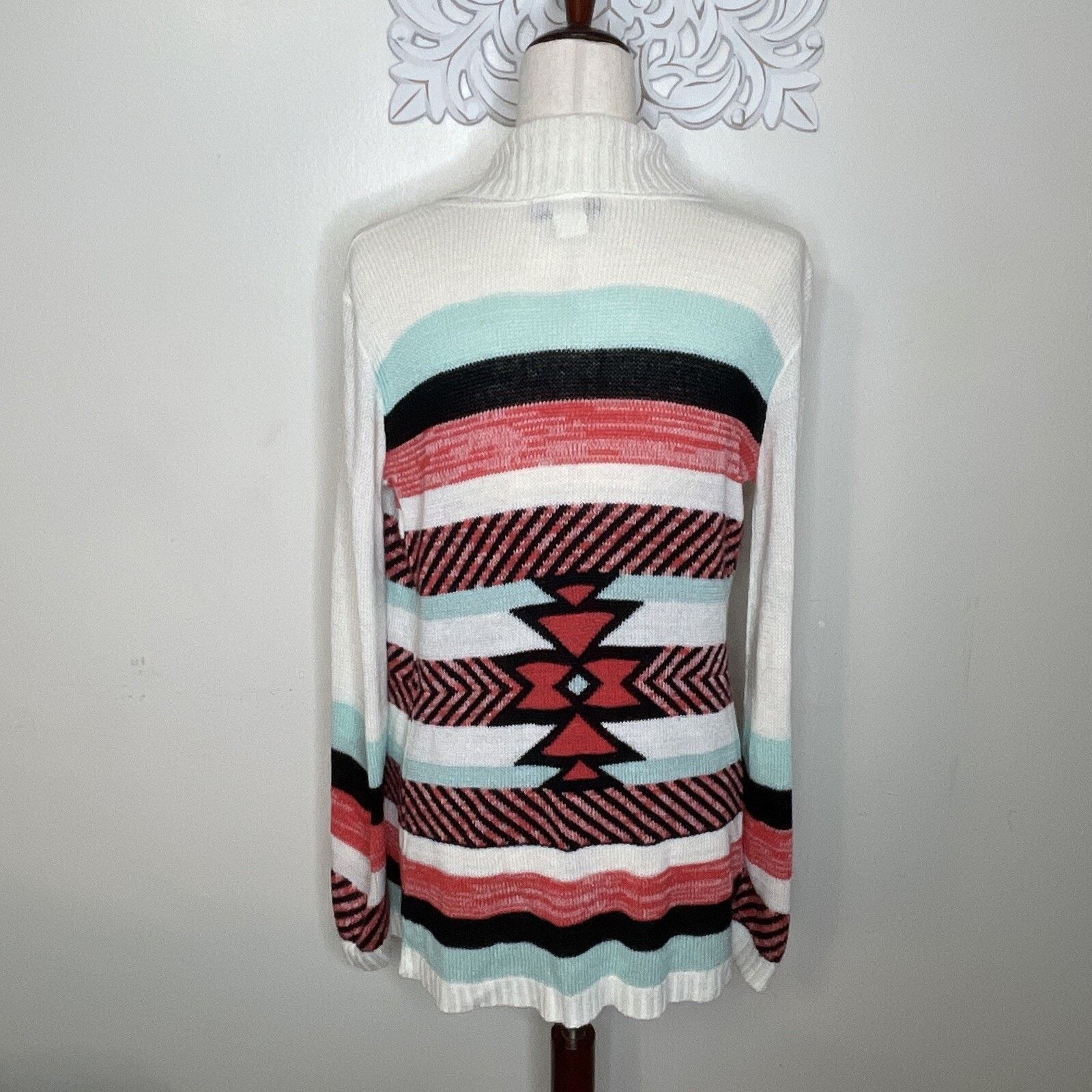 Other DEMANDING by Say What size M Cardigan Sweater Aztec Print Size M / US 6-8 / IT 42-44 - 4 Thumbnail