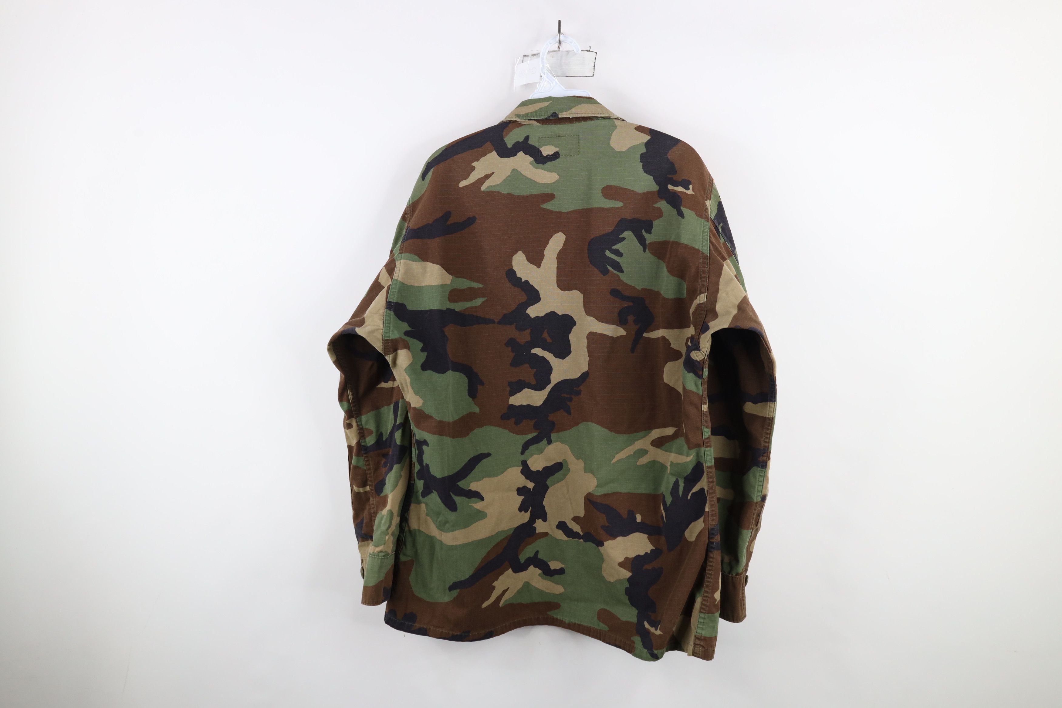 Vintage Vintage 90s Military Woodland Camouflage Combat Jacket USA Size US M / EU 48-50 / 2 - 14 Thumbnail