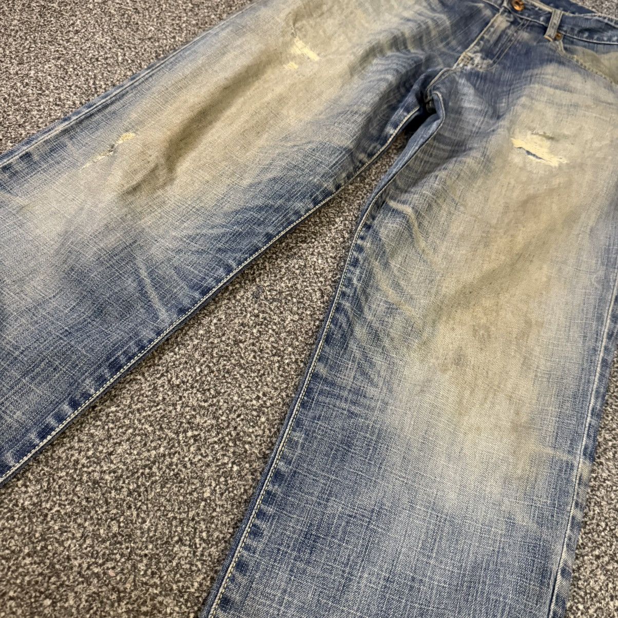 Seditionaries 🔥 Y2K Distressed J950 WideLeg Thrashed Denim Size US 32 / EU 48 - 9 Thumbnail