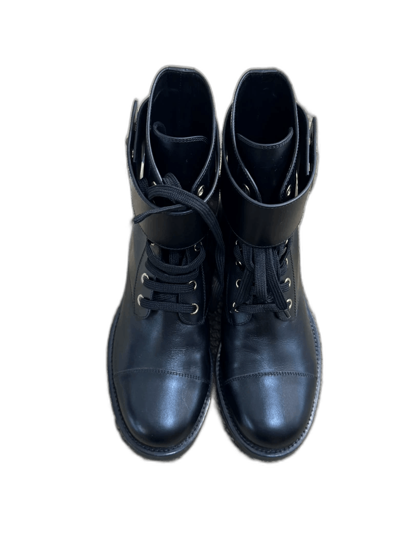 Louis Vuitton LV Black Martin Boots Size 37 Like New Size US 6 / IT 36 - 1 Thumbnail